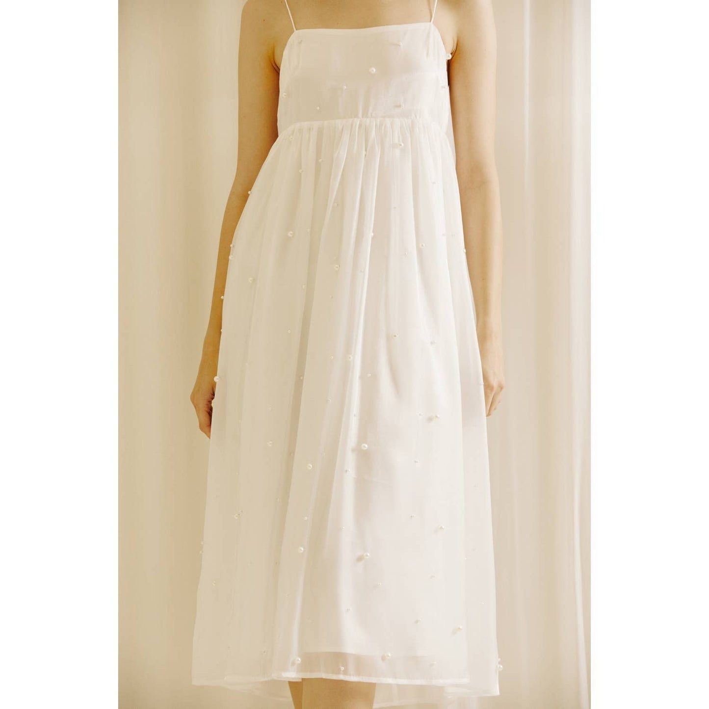 Romantic Pearl Midi Dress