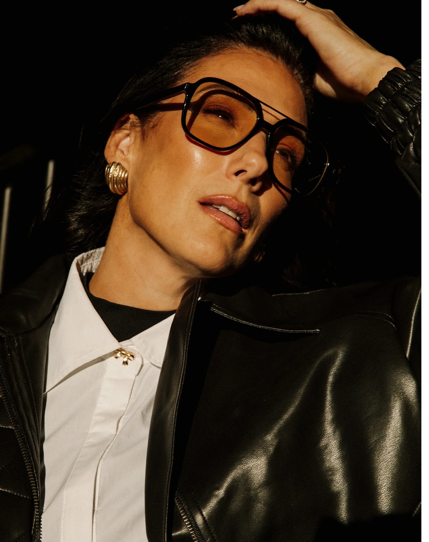 Poplin Bow Button Up Shirt