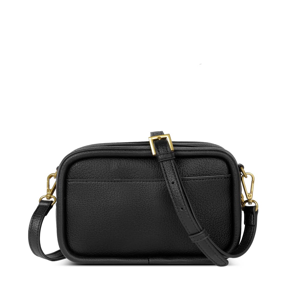 Erika Recycled Vegan Crossbody Bag in Black Pebbled