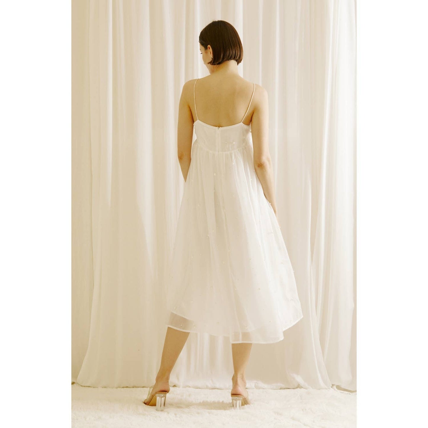 Romantic Pearl Midi Dress - FINAL SALE