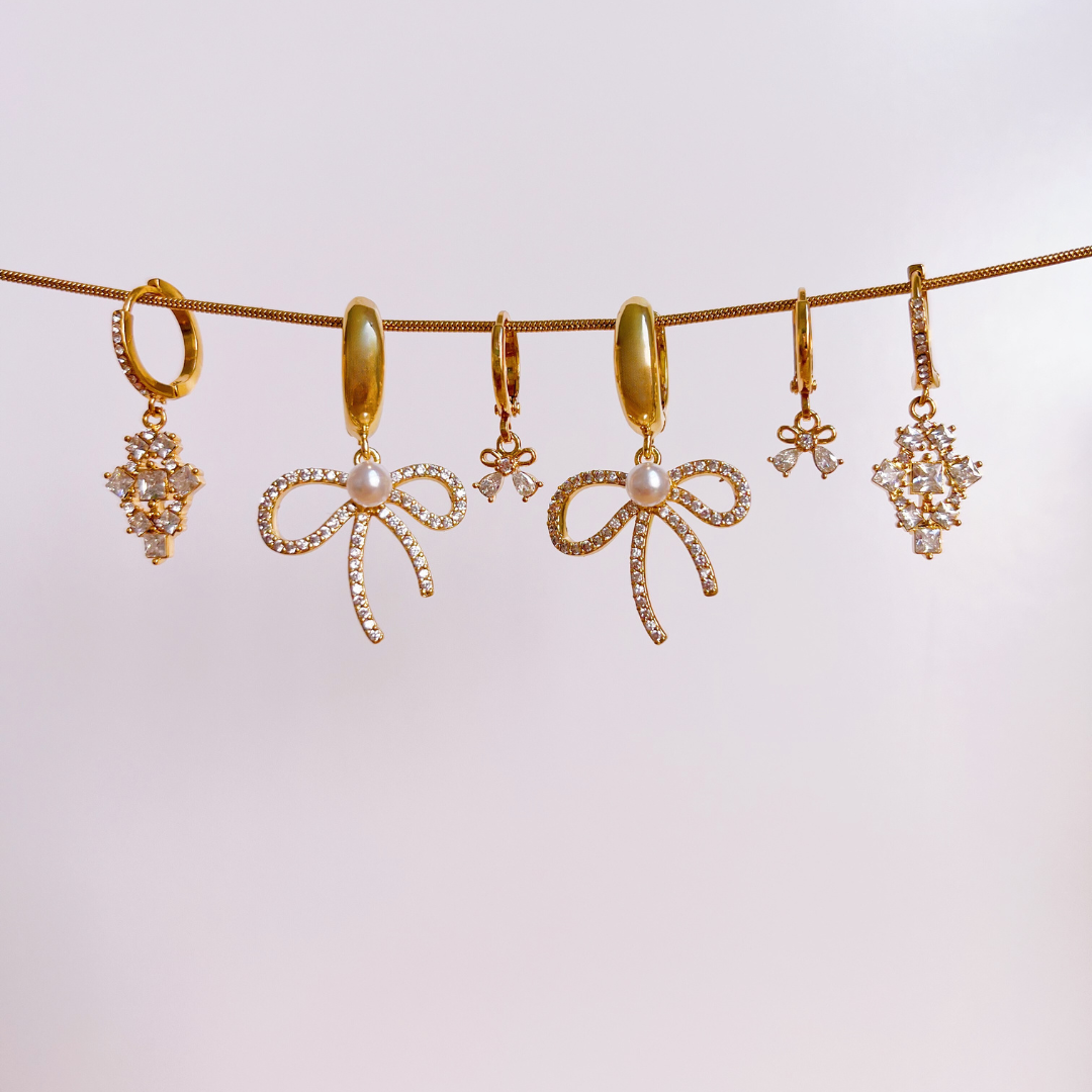 Pearl Bow Earrings