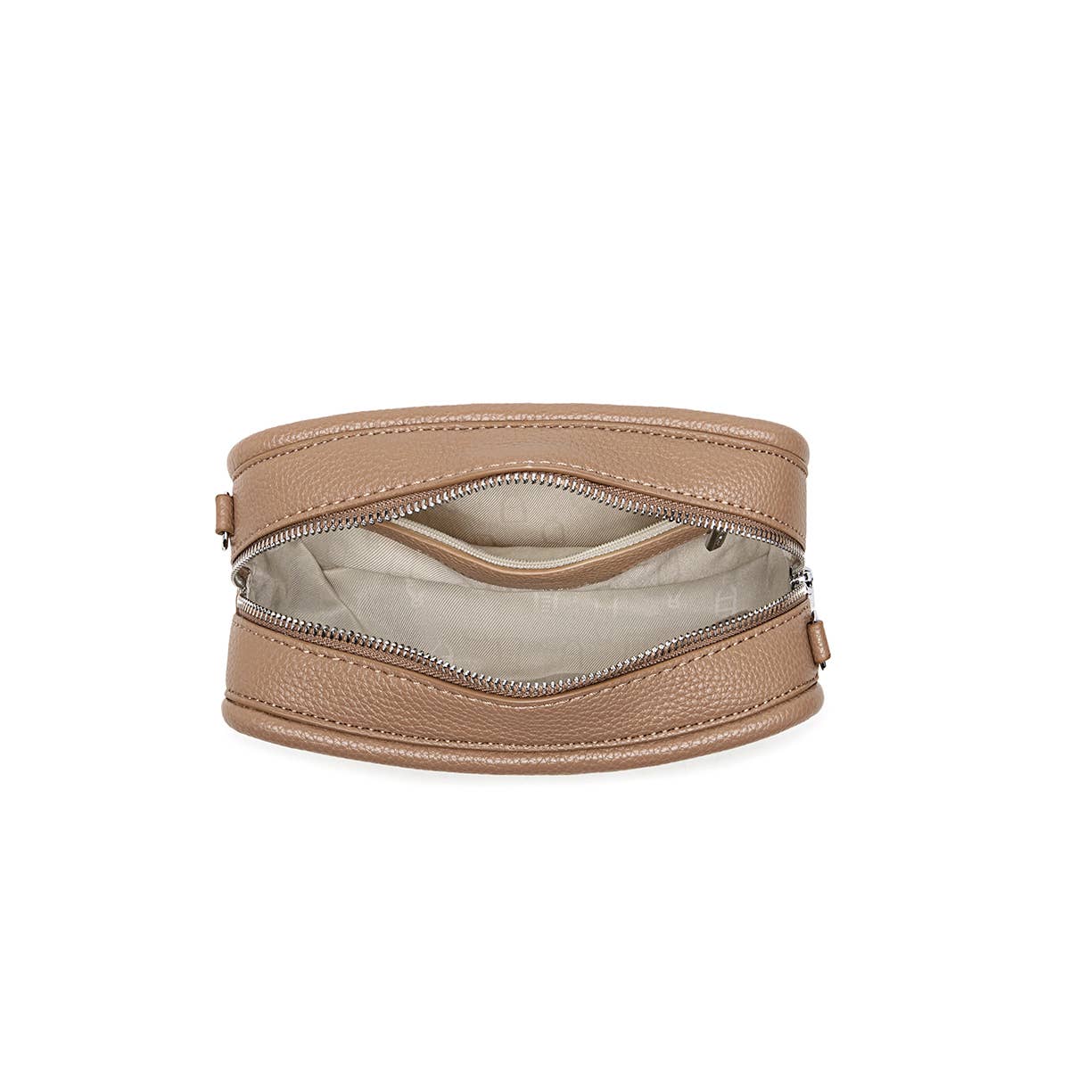Erika Recycled Vegan Crossbody Bag in Sand Pebbled