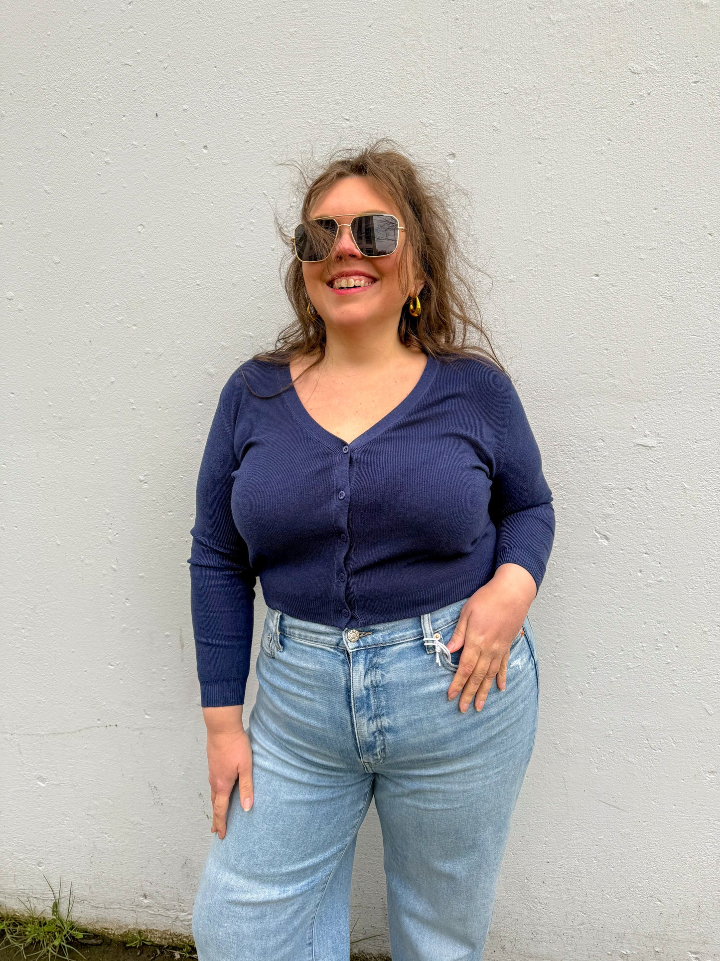 Melfi Cardigan in Navy