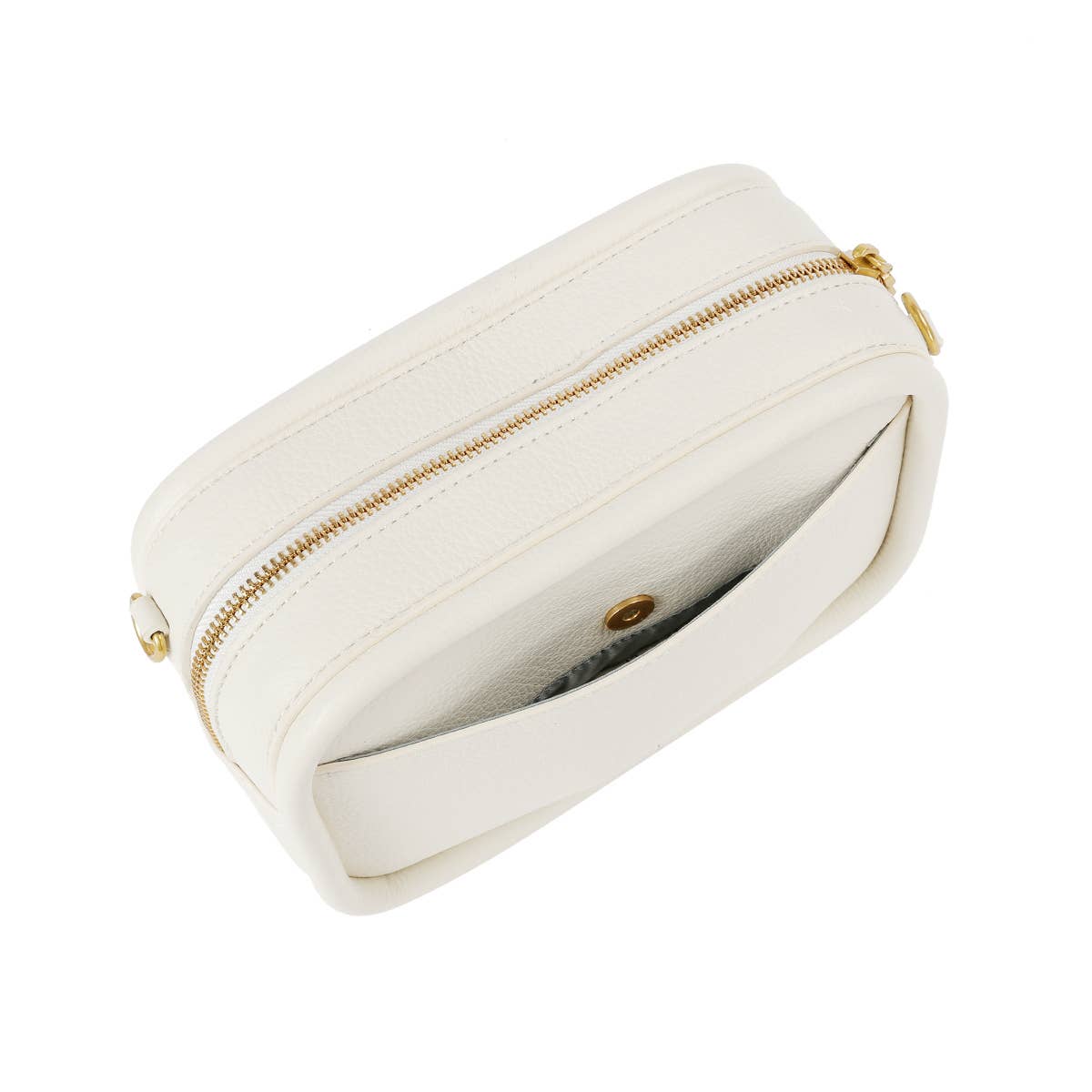 Erika Recycled Vegan Crossbody Bag in Black Pebbled