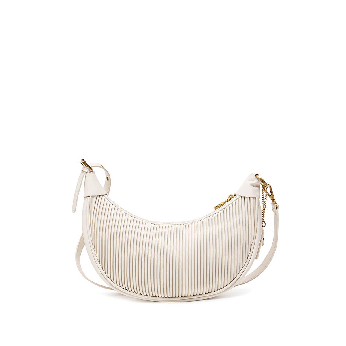 Crescent Recycled Vegan Crossbody in Coconut Cream
