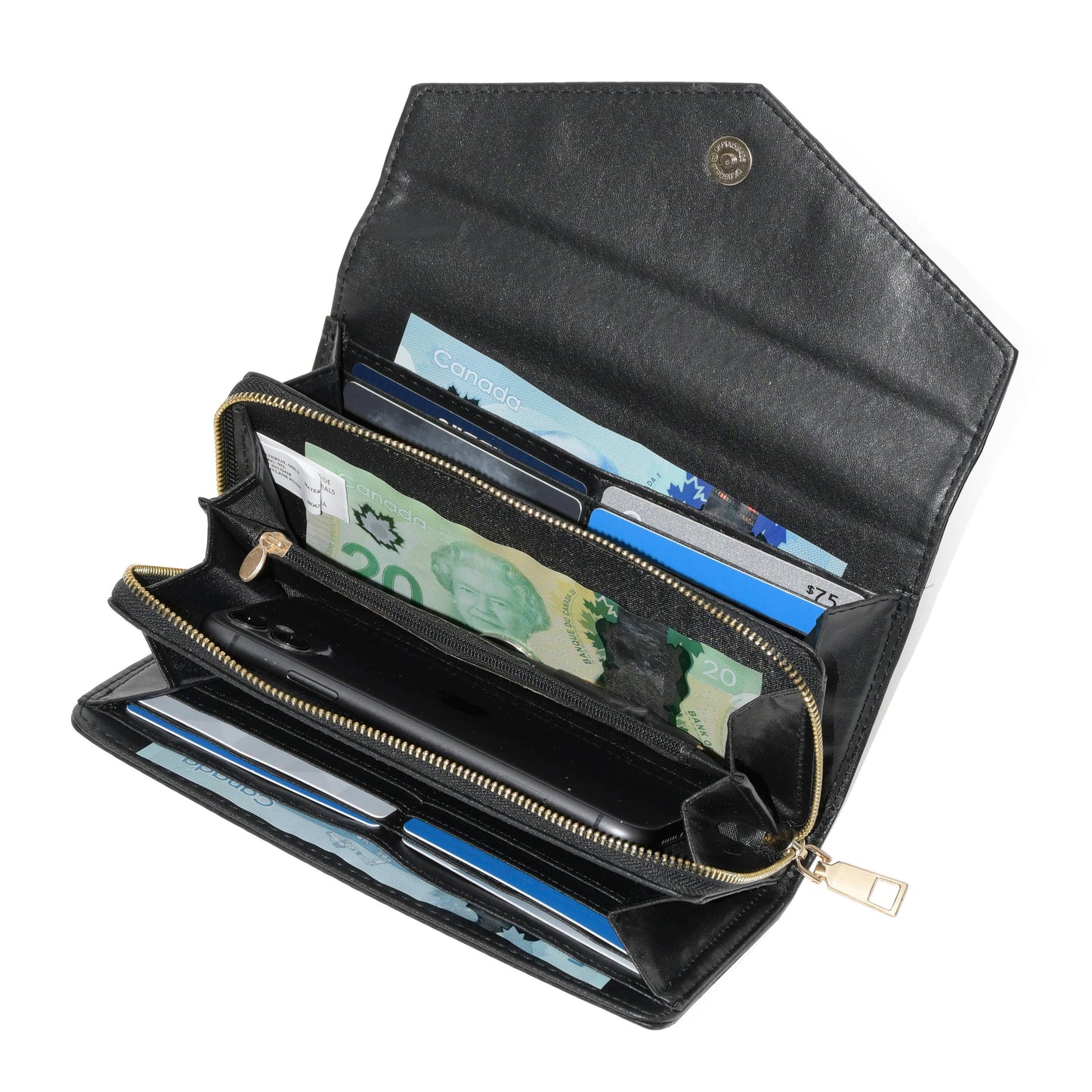 Sonny Clutch Wallet: Black