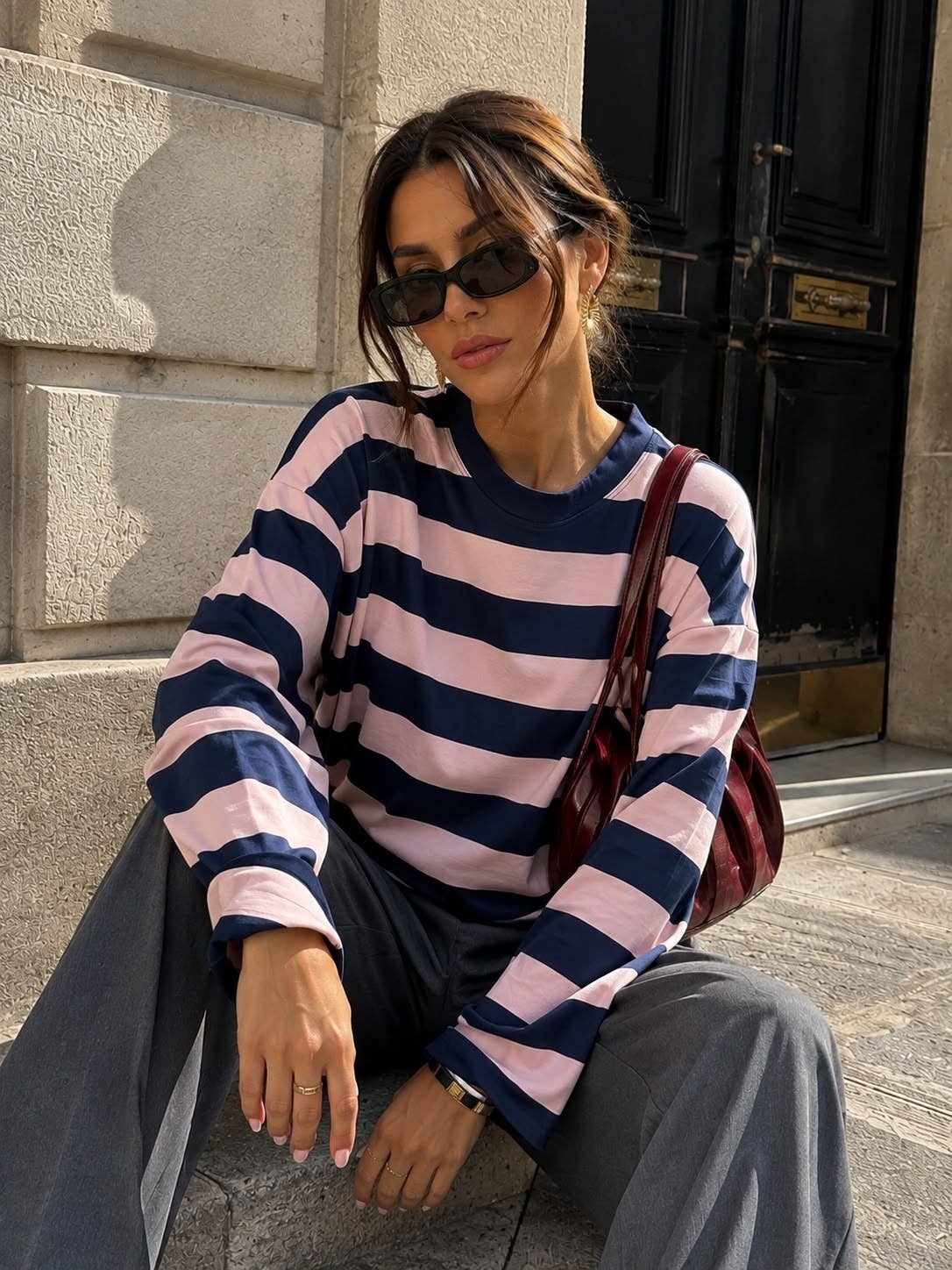 Maggie Striped Long-Sleeve T-Shirt