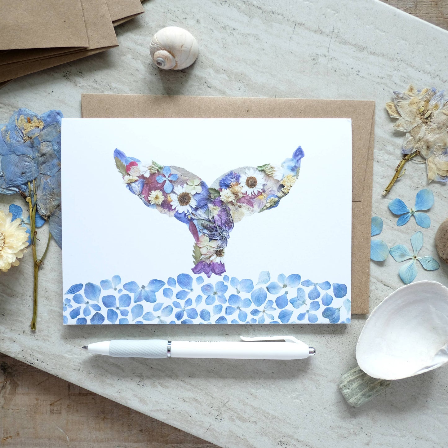 Whale Tail in Ocean Greeting Card