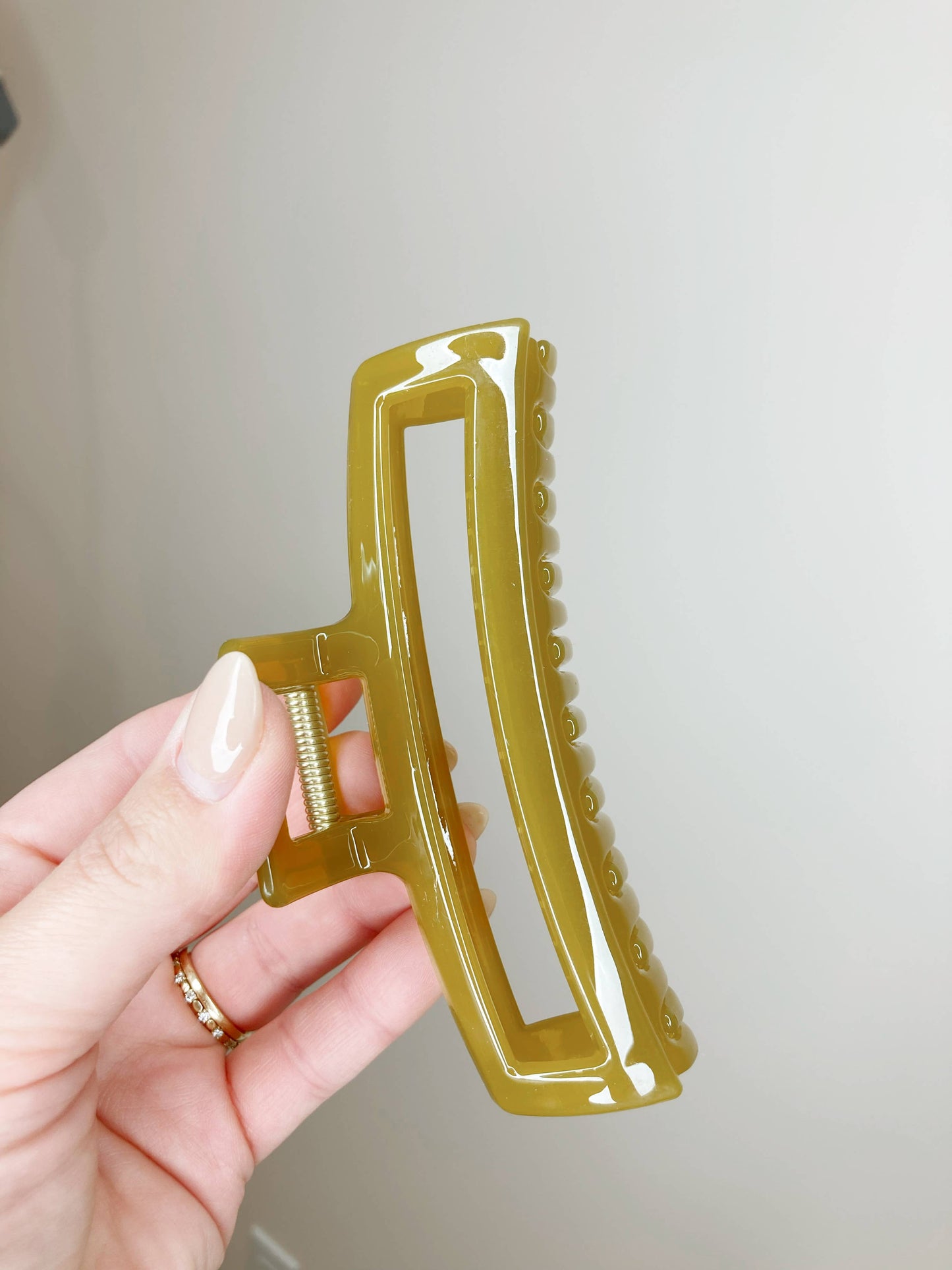 Large Gloss Claw Clip : Green