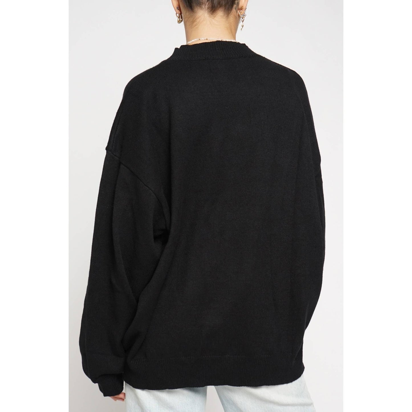 No Problem Tunic Sweater-Black