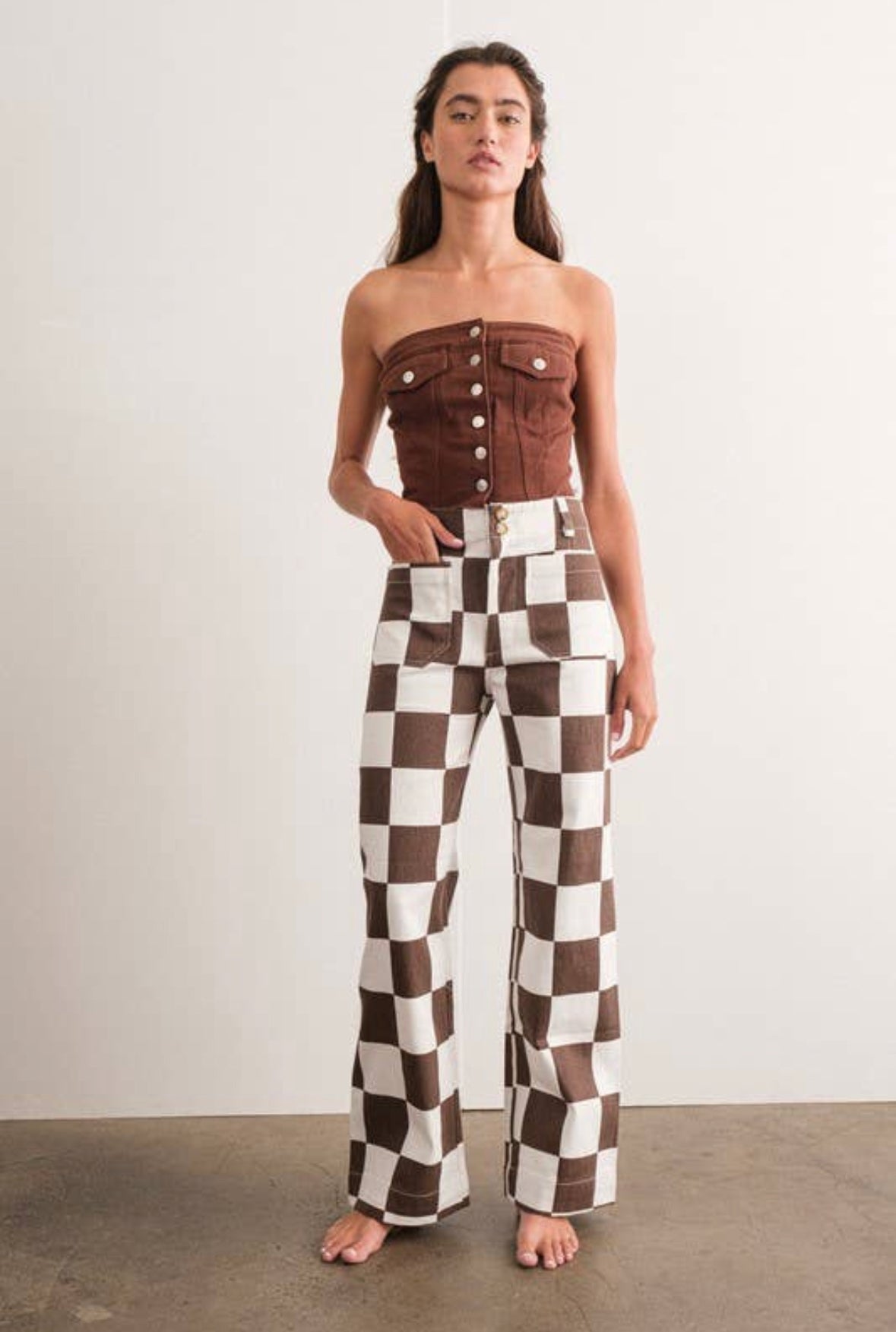 Amiyah Checkered Pant