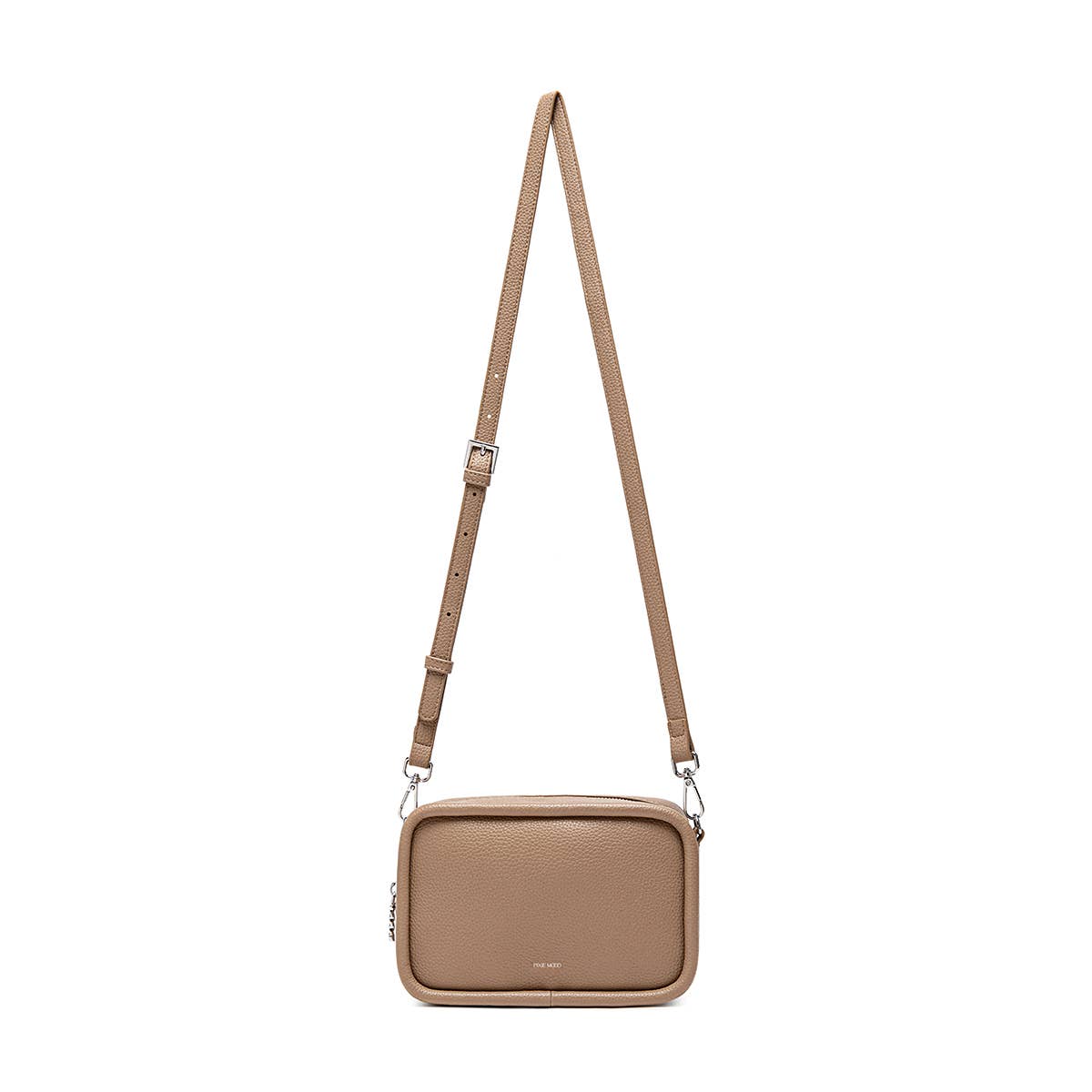 Erika Recycled Vegan Crossbody Bag in Sand Pebbled