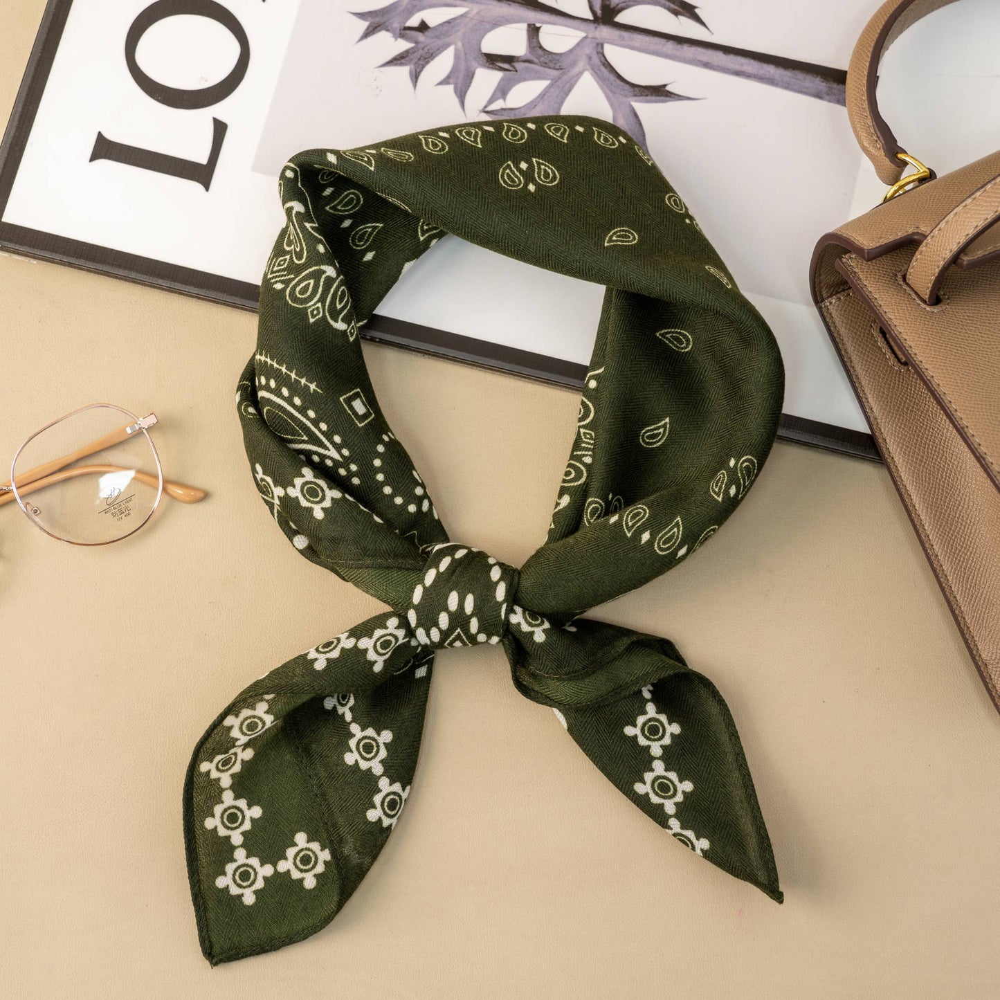 Khaki Bohemian Scarf