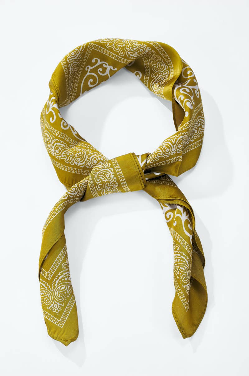 Chartreuse Patterned Scarf