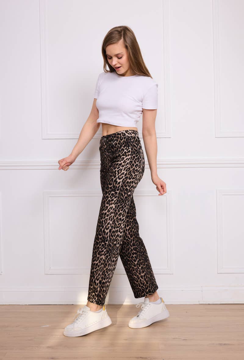 Amber Leopard Jeans