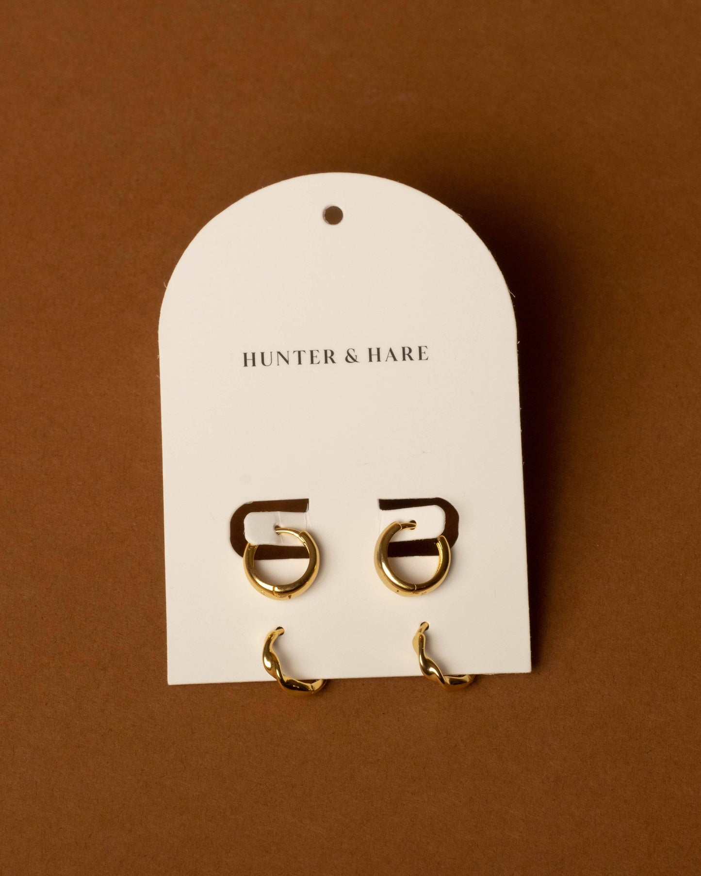 Rory Twist and Thick Gold Hoop Set