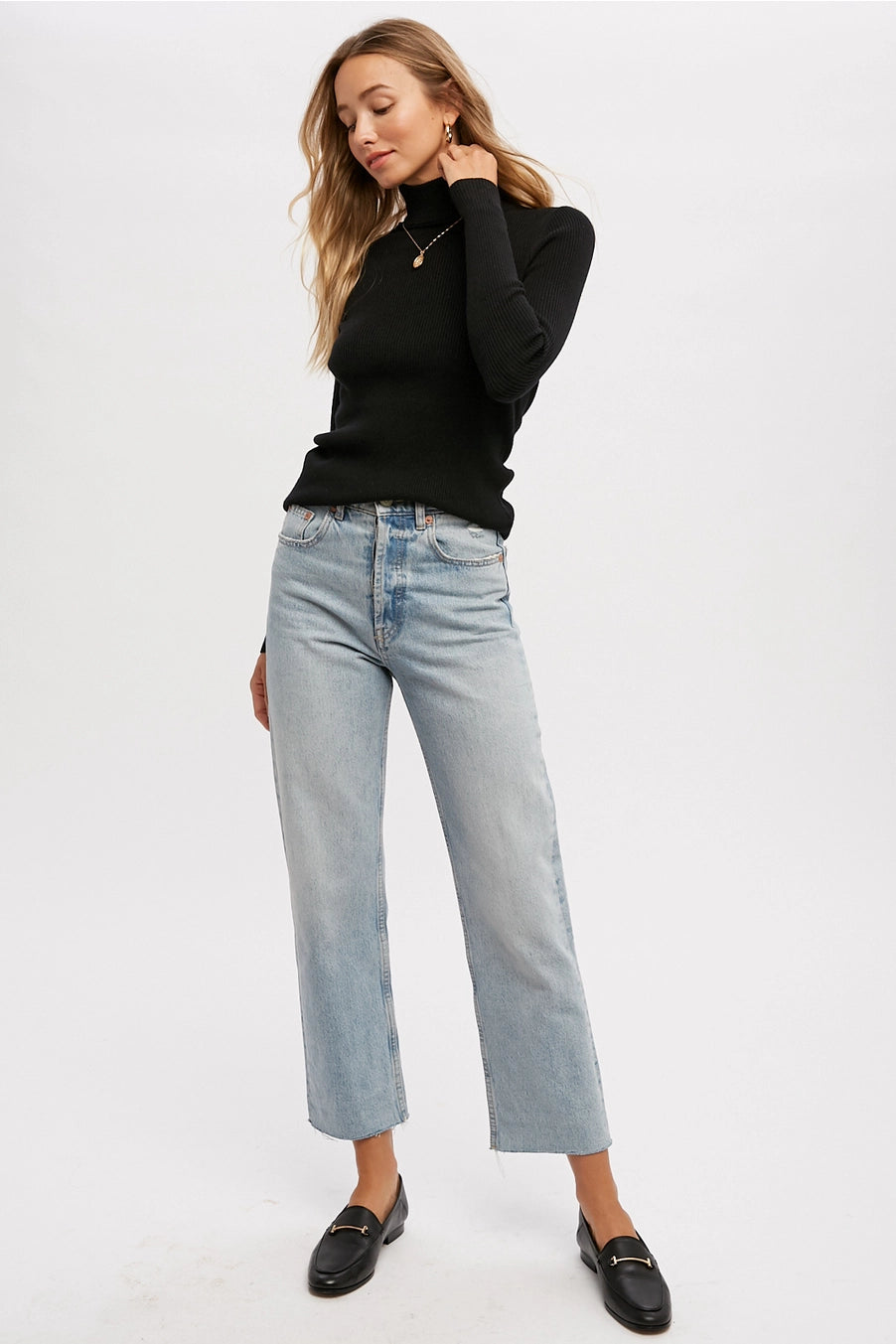 Essential Rib Turtleneck Sweater