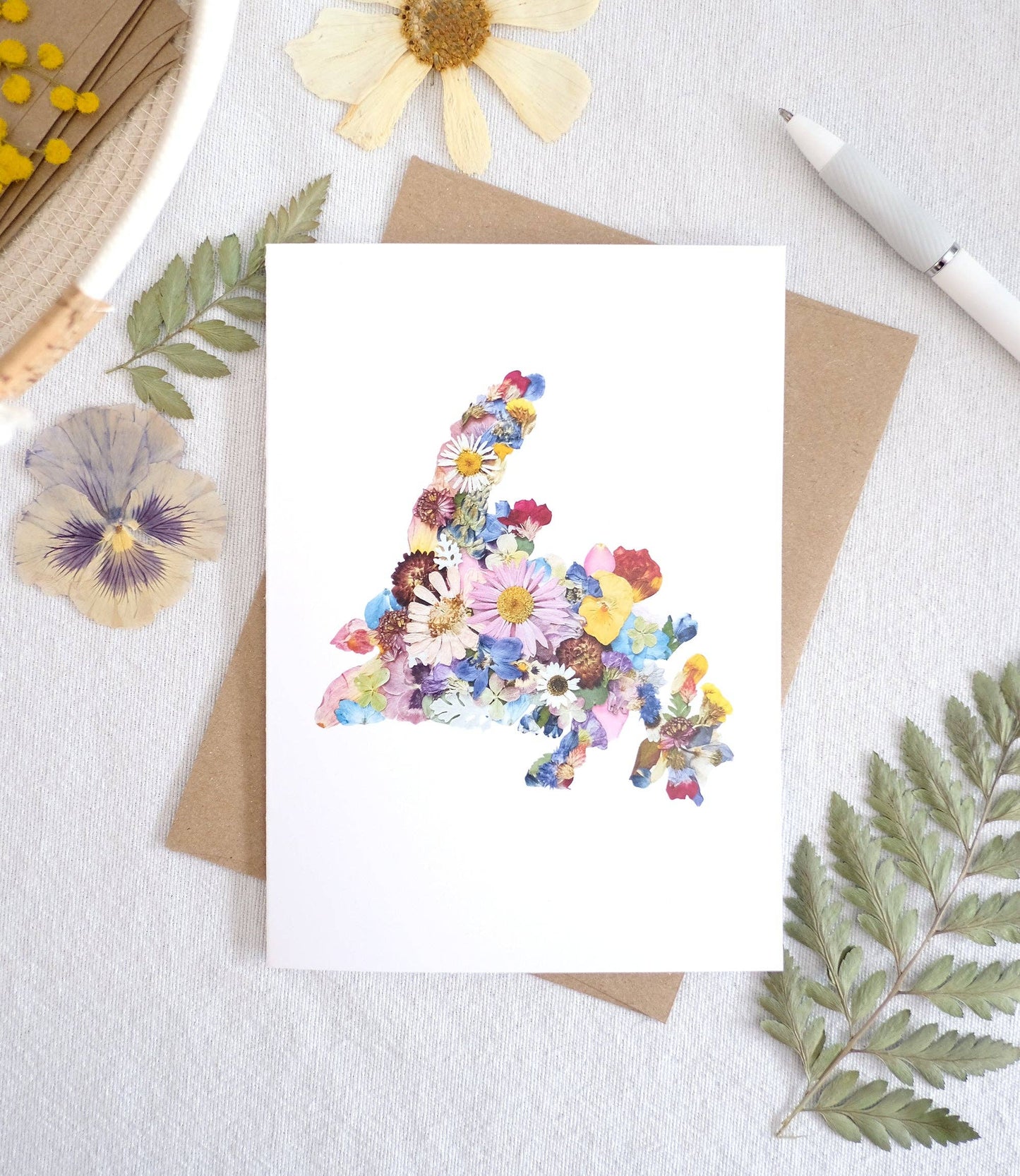Newfoundland Flower Map Greeting Card
