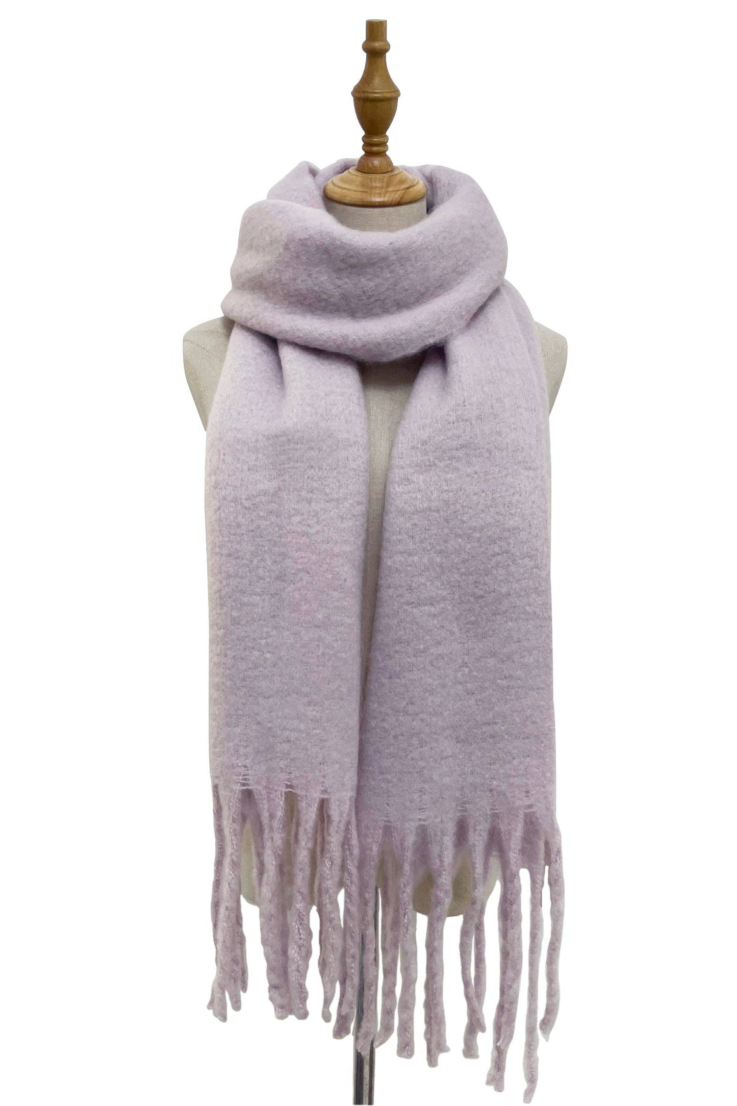 Tassel Blanket Scarf: Beige