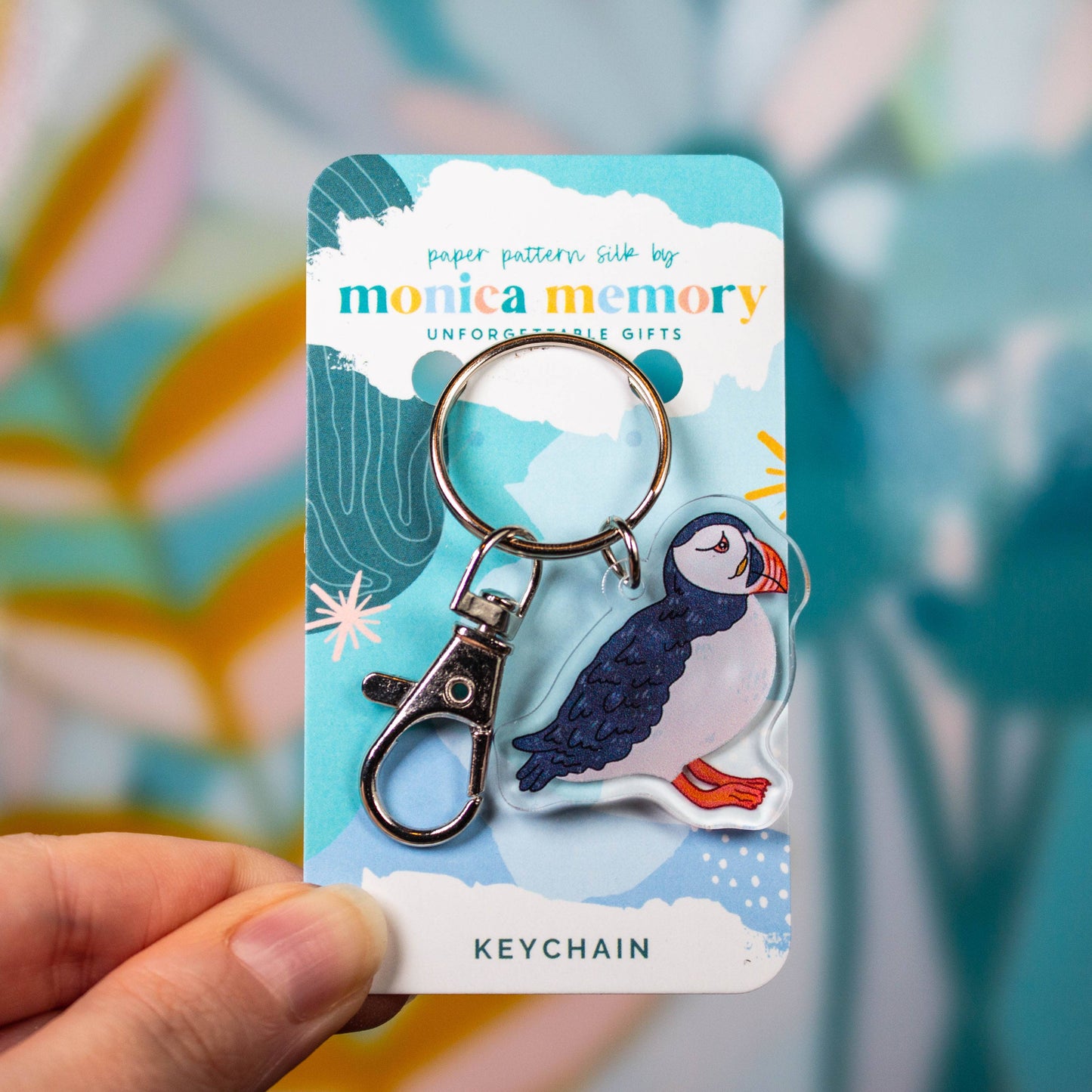 Atlantic Puffin Bird Keychain