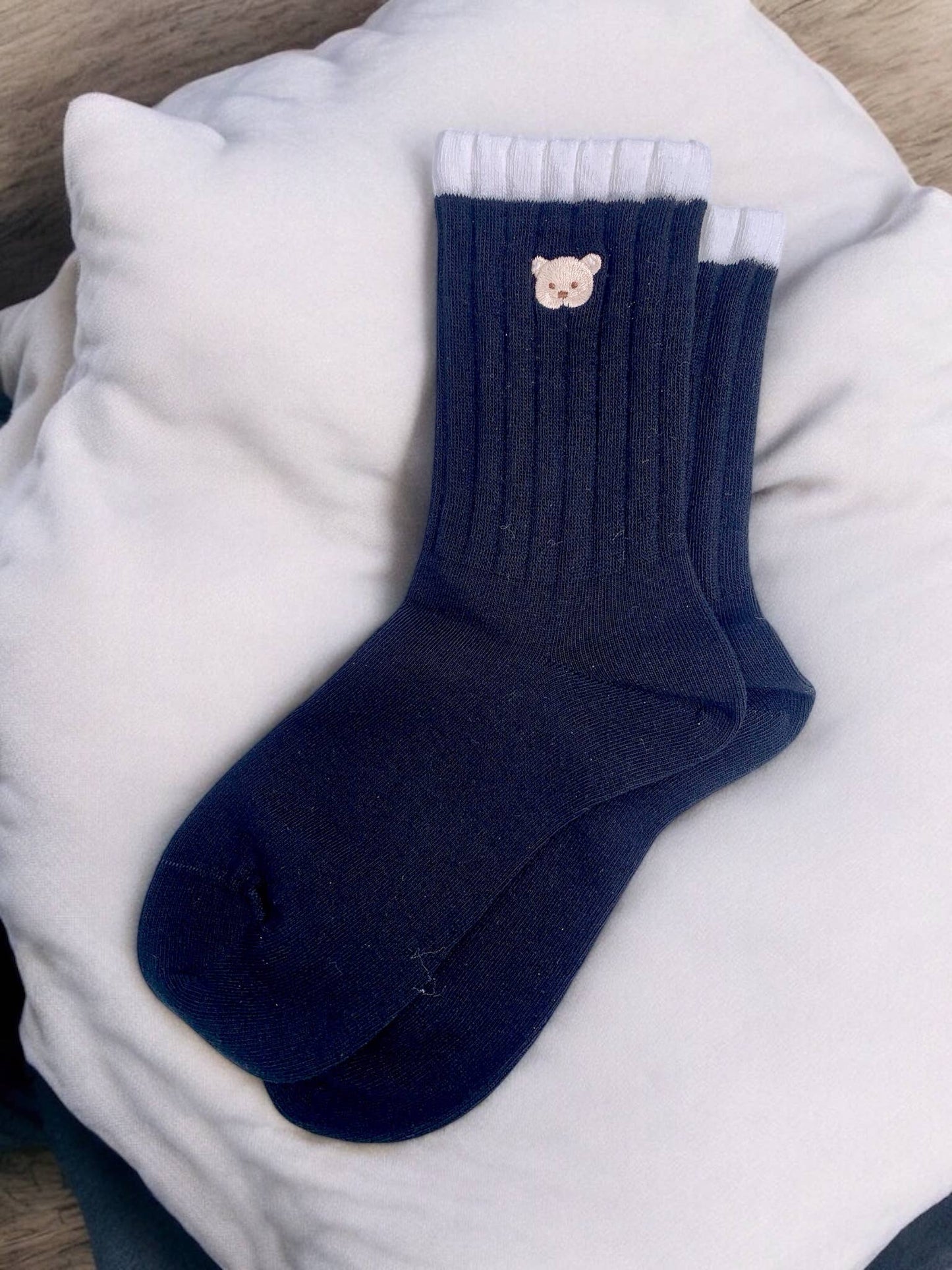 Beary Cute Socks in Black