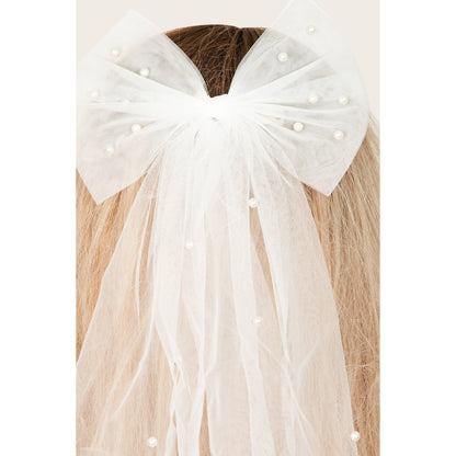 Bridal Ribbon Bow Hair Clip