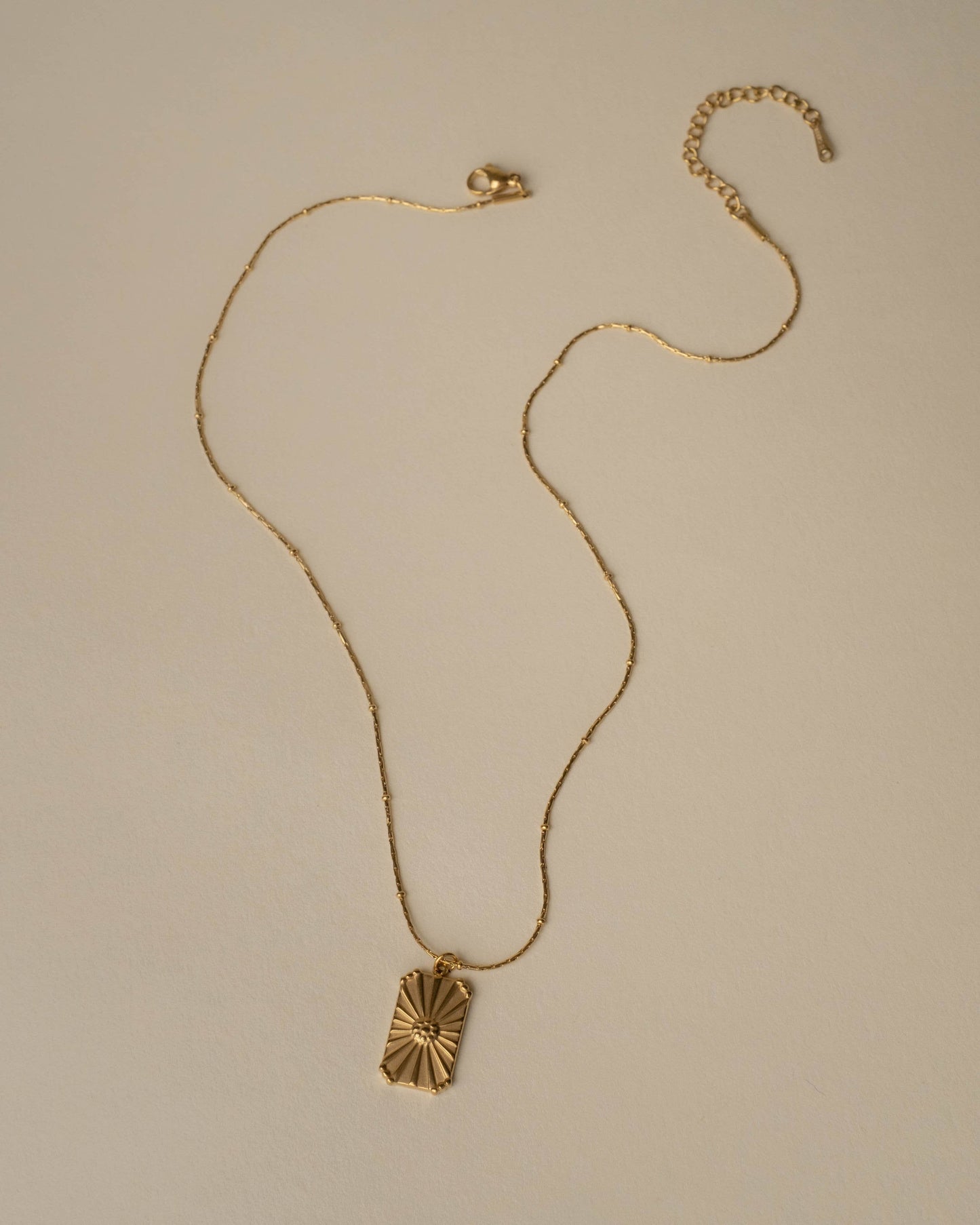 Rectangle Flower Burst Necklace