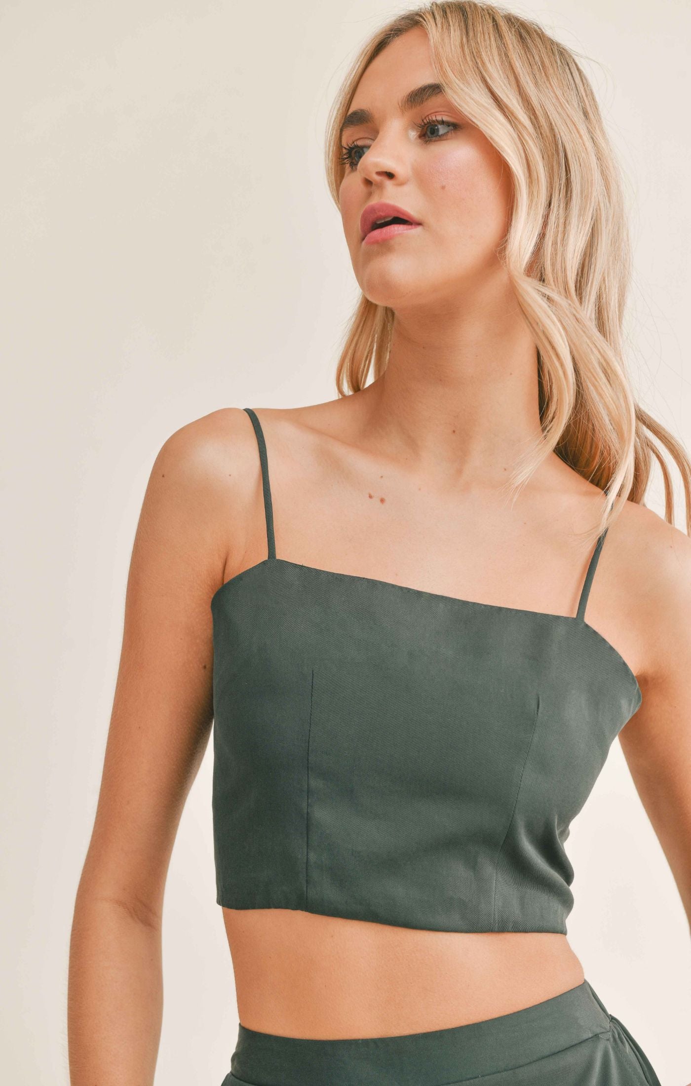 Evergreen Crop Tank Top