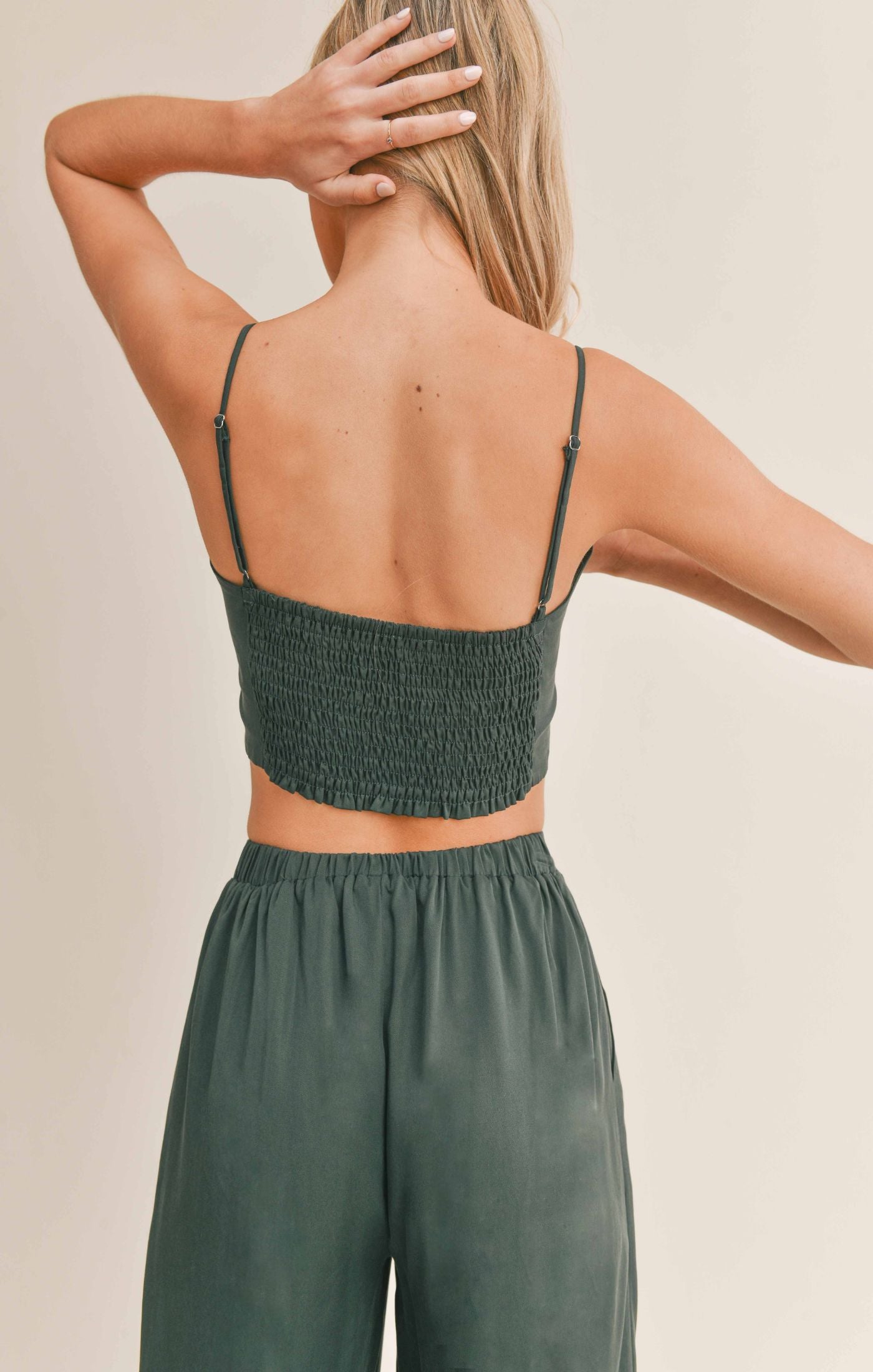 Evergreen Crop Tank Top