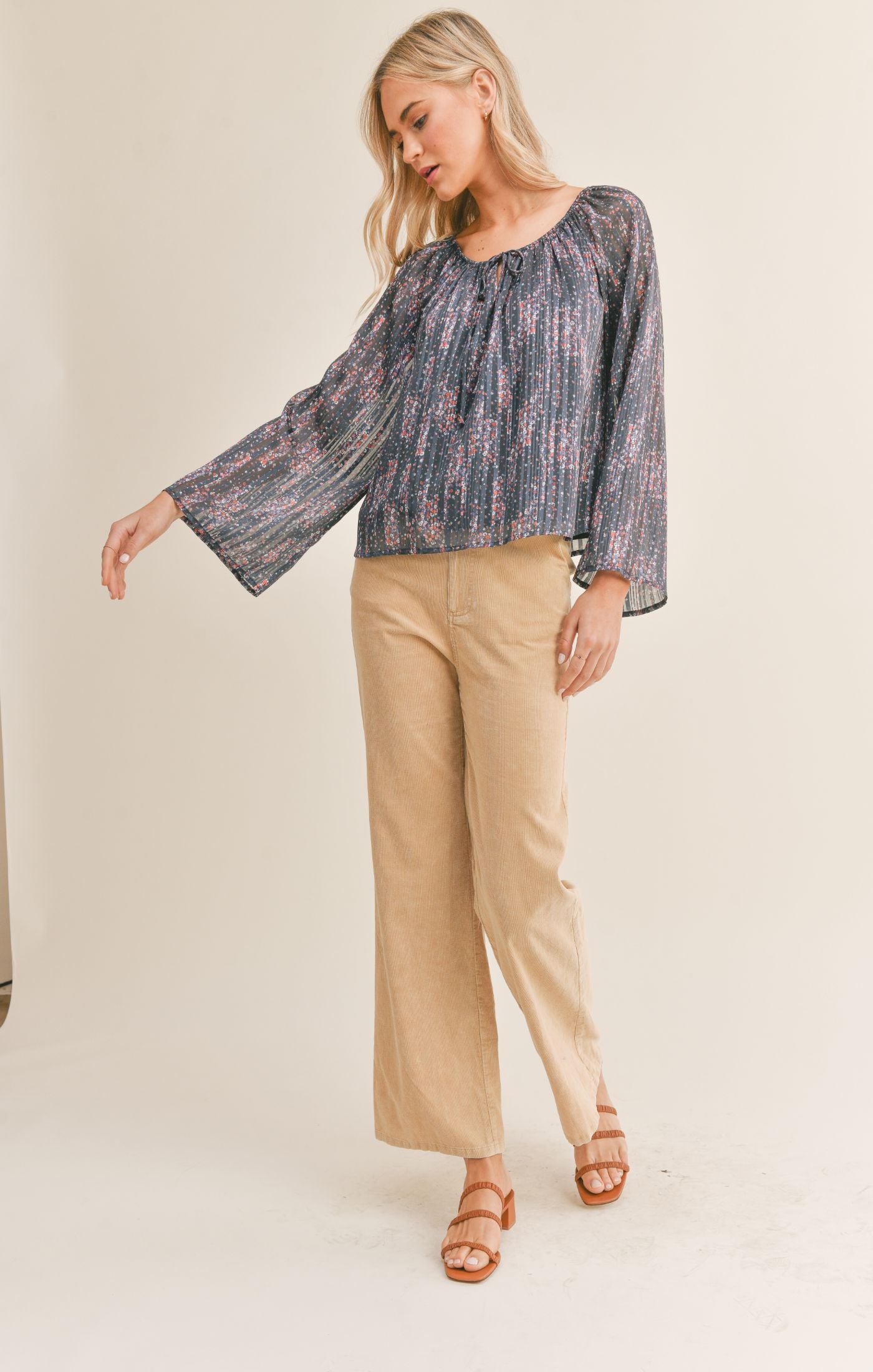 Fireworks Peasant Top