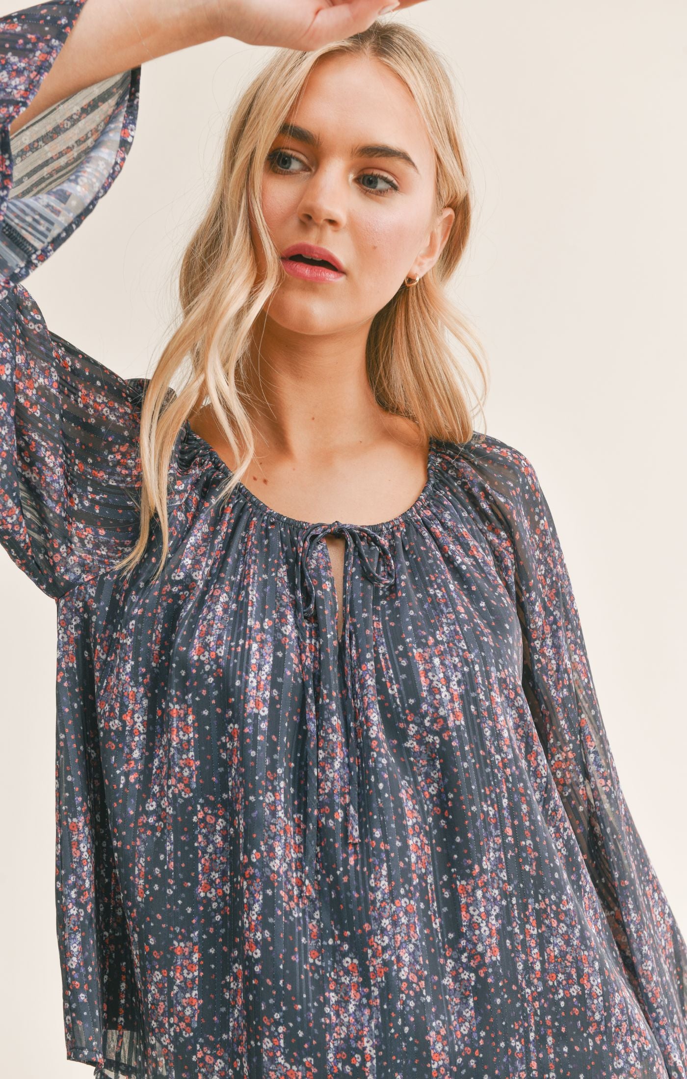 Fireworks Peasant Top