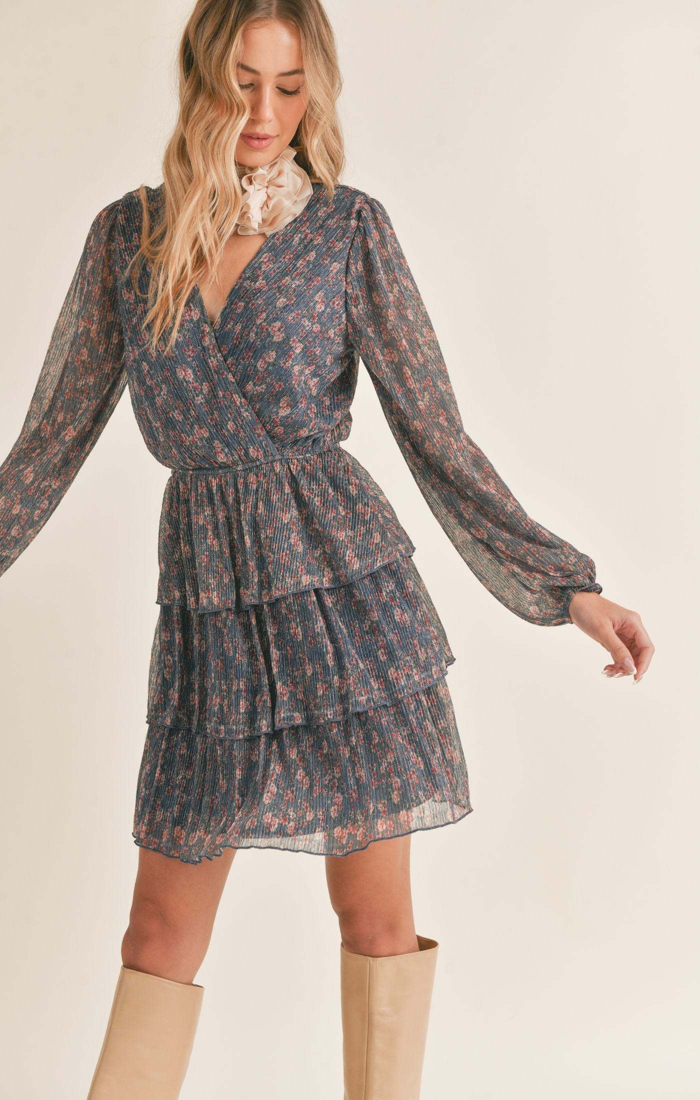 Starry Visions Tiered Mini Dress *Available in extended sizes! - Final Sale