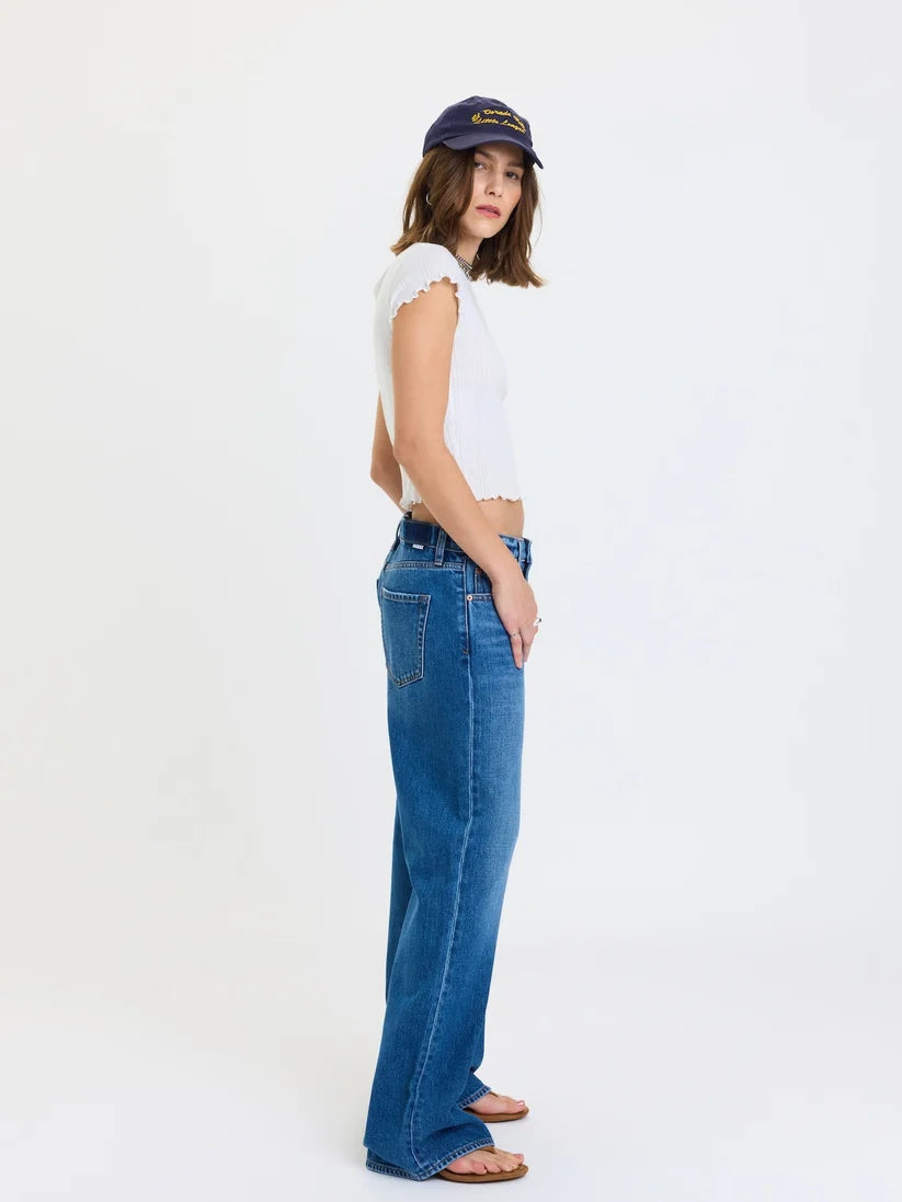 2k Mid Rise Relaxed Baggy Jeans in Vesper