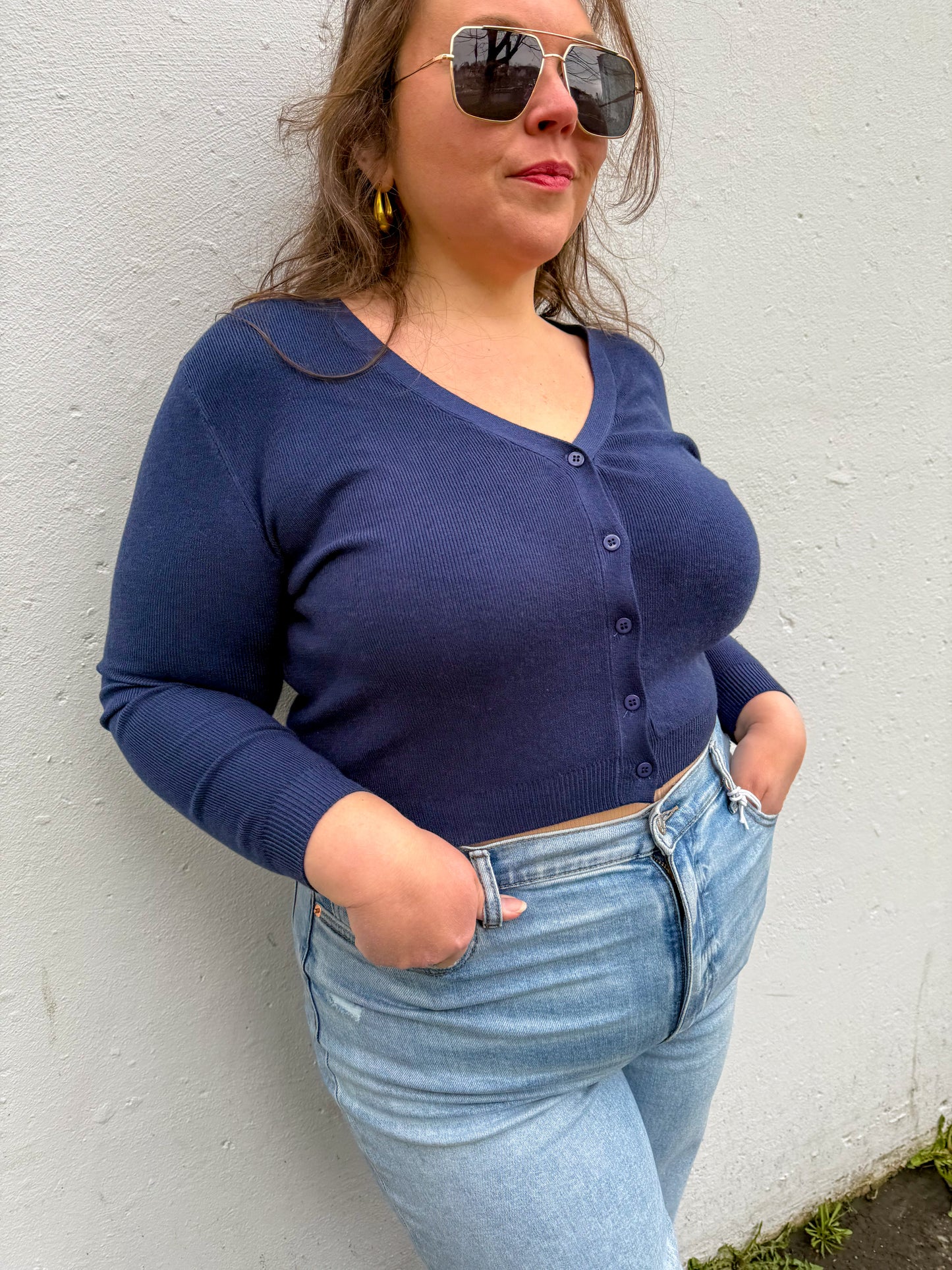 Melfi Cardigan in Navy