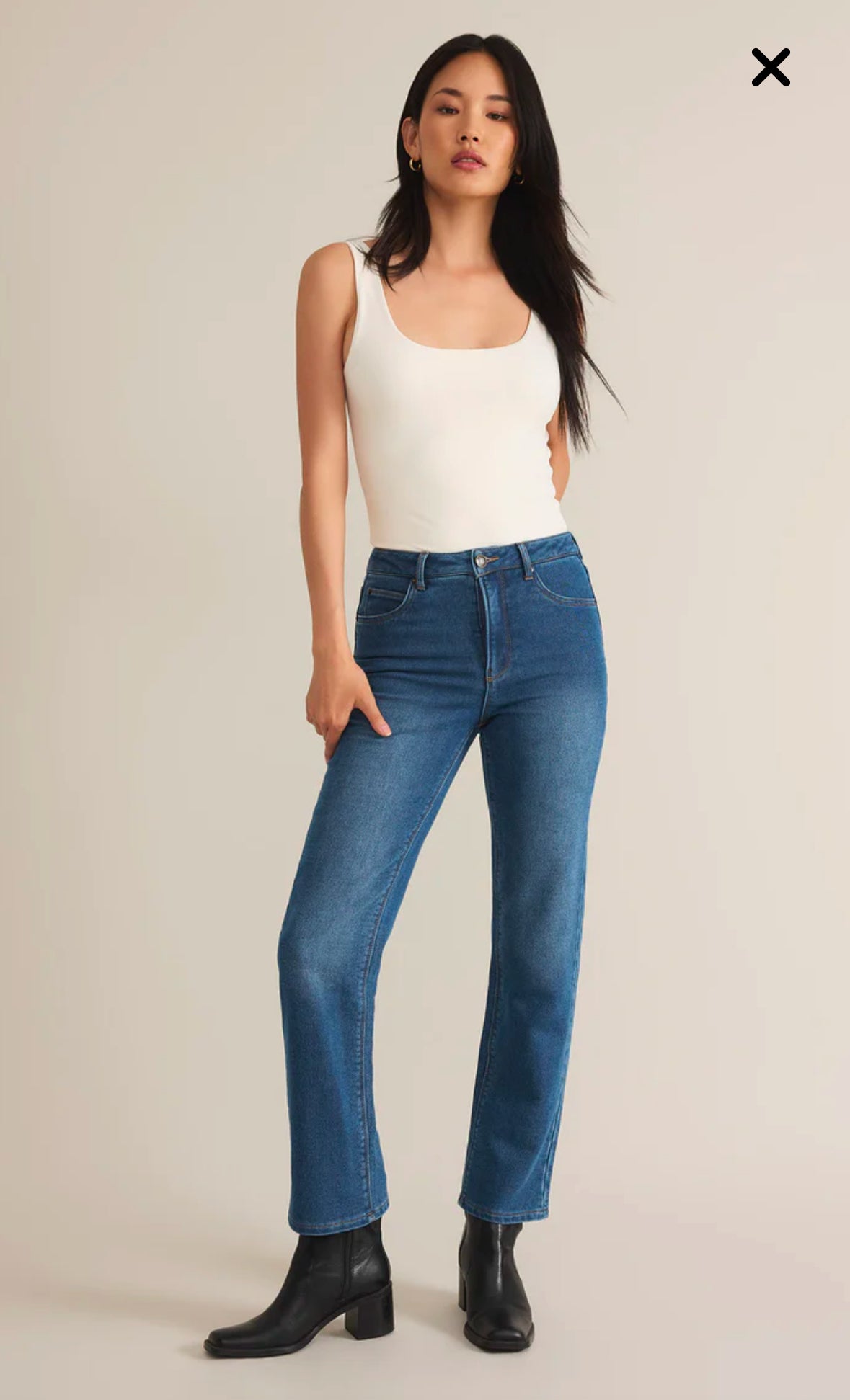 Val Straight Leg Denim in Vintage Indigo - FINAL SALE
