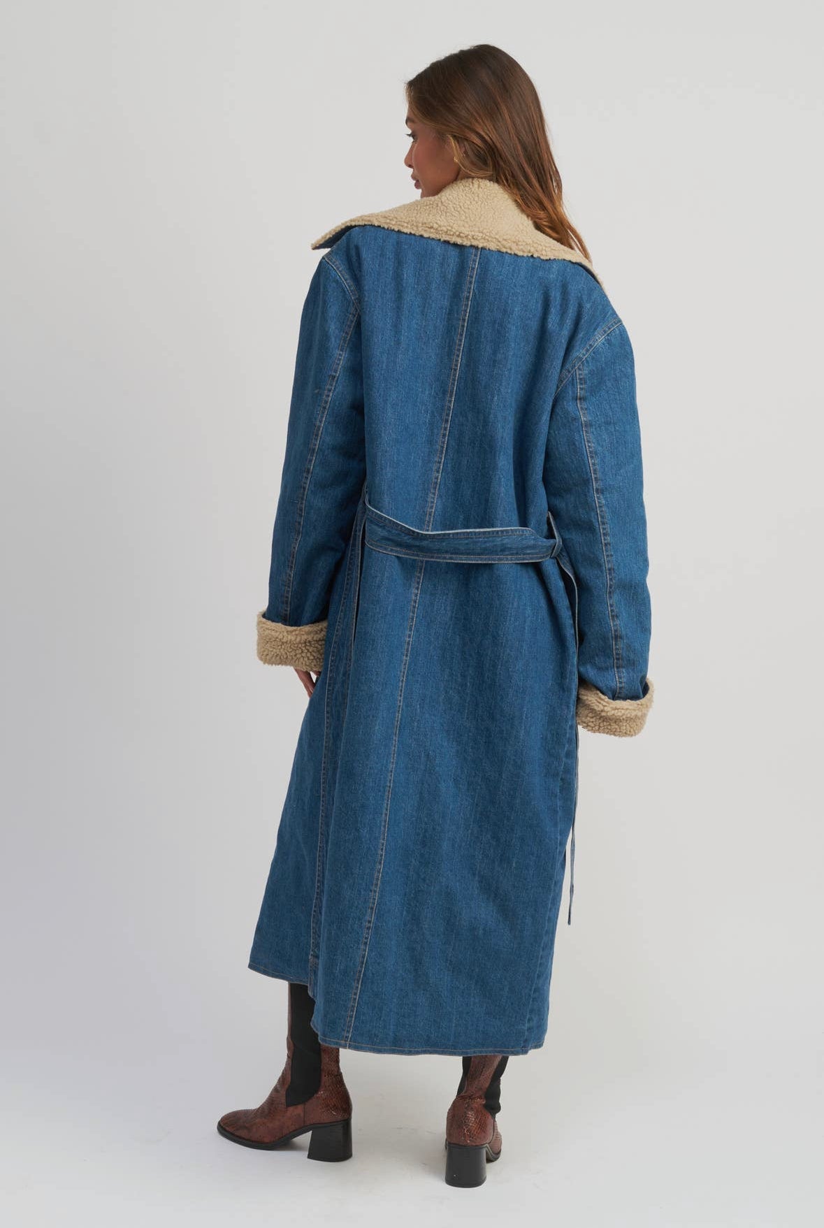 Mariam Denim Sherpa Coat