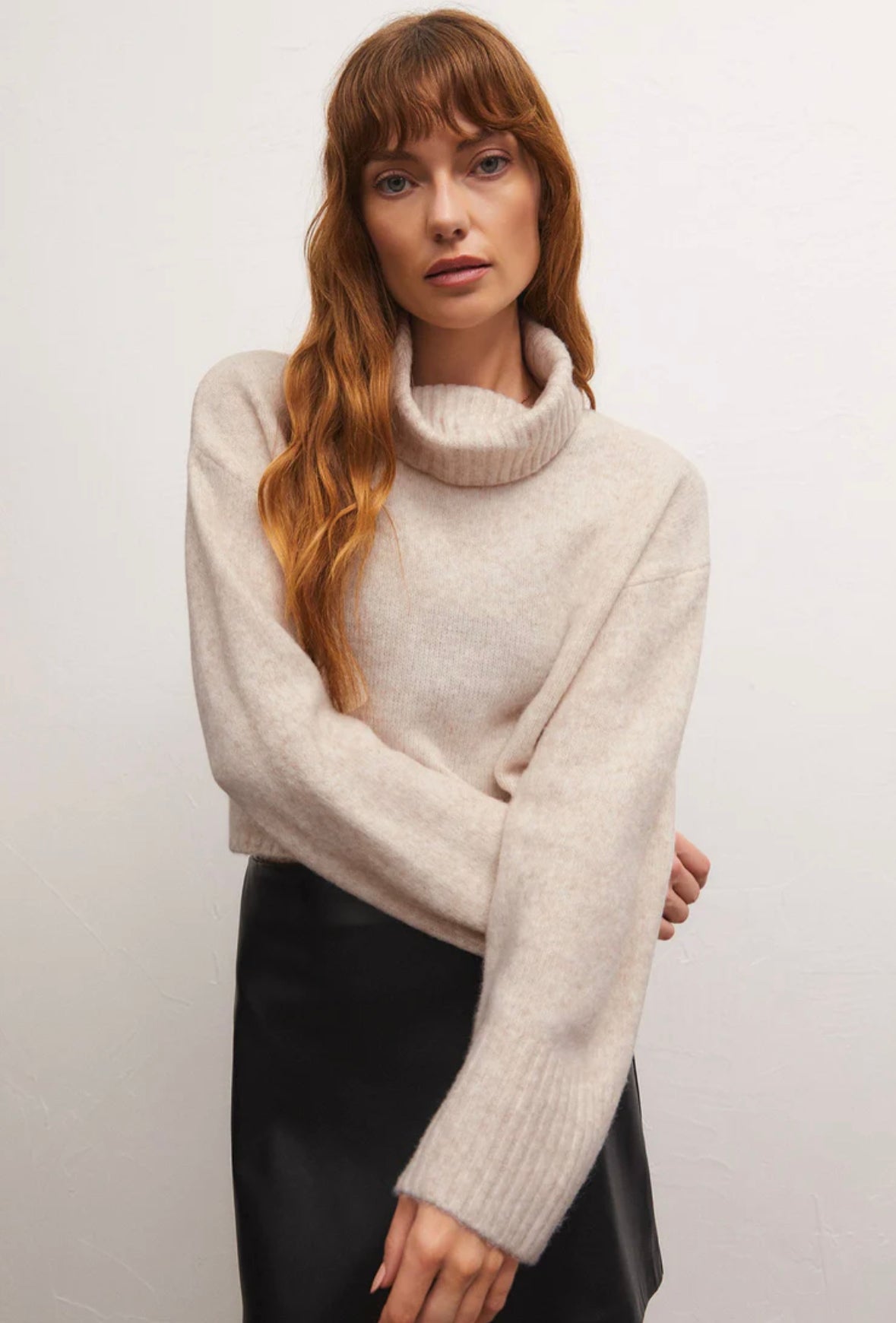 Ursa Turtleneck Sweater-Sandstone