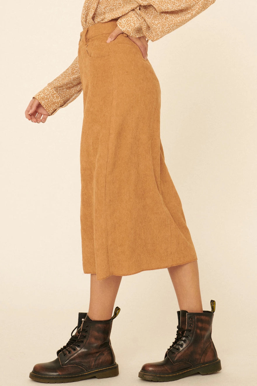Odette Corduroy Midi Skirt