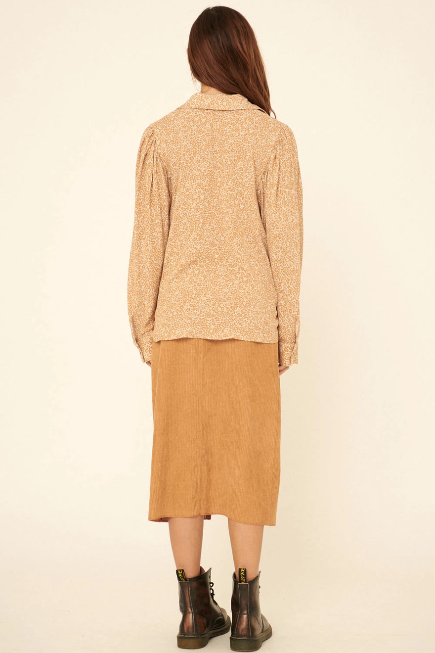 Odette Corduroy Midi Skirt