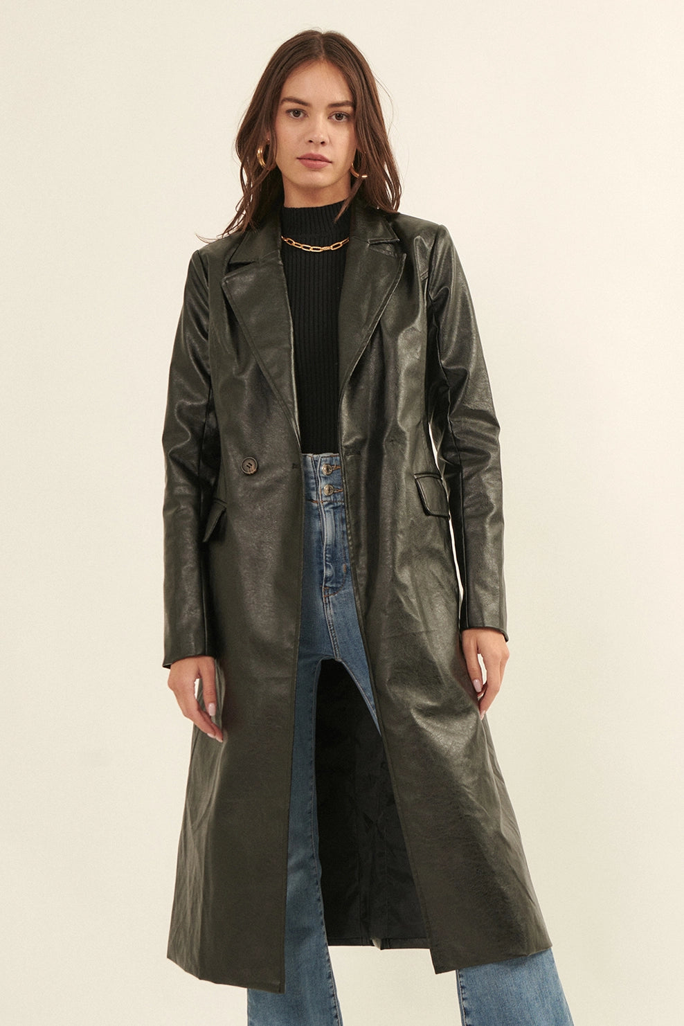 Kendall Faux Leather Coat
