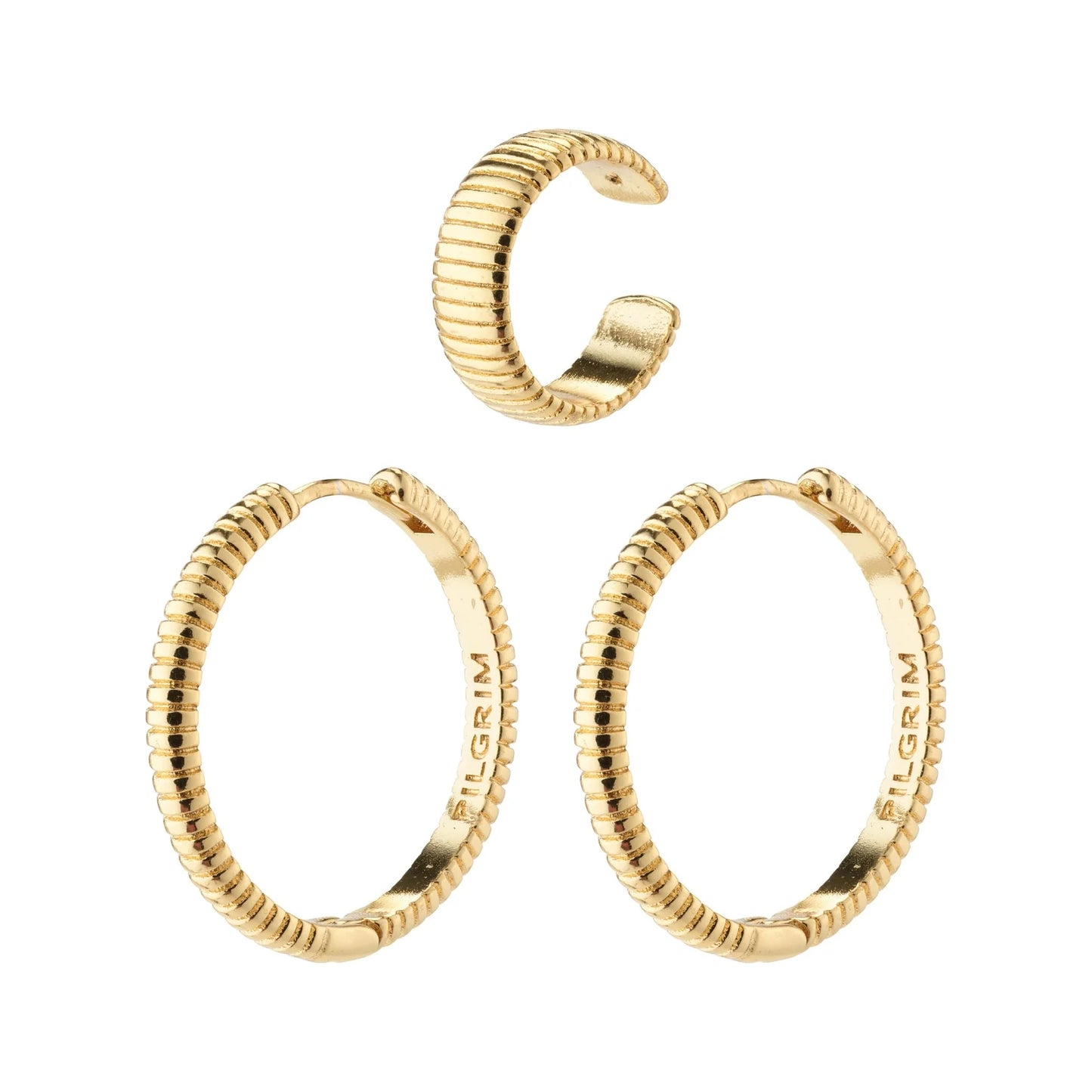 Xena Gold Hoops with Cuff