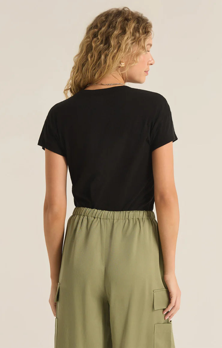 Modern Slub Tee in Black