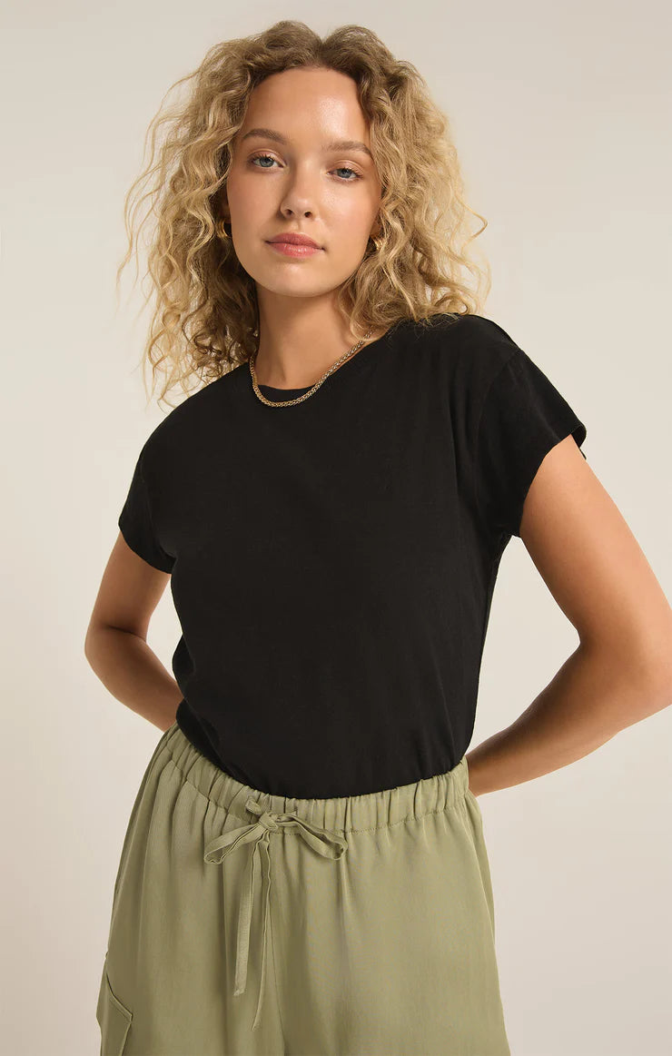 Modern Slub Tee in Black