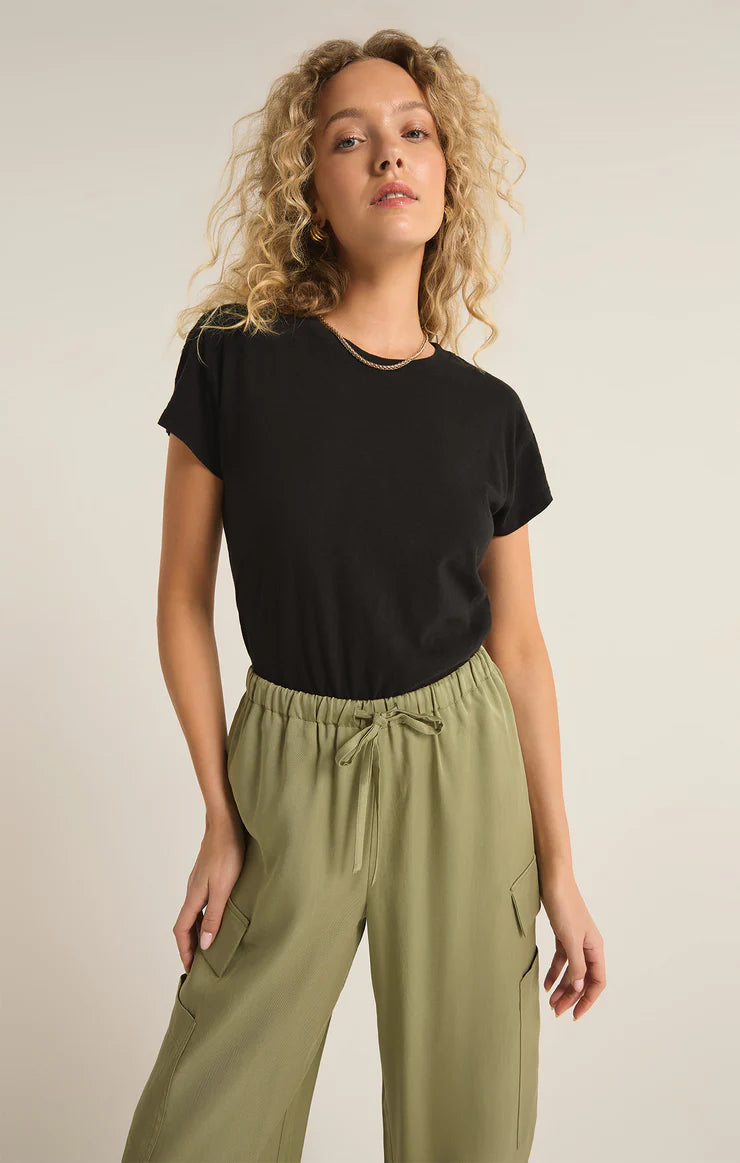 Modern Slub Tee in Black