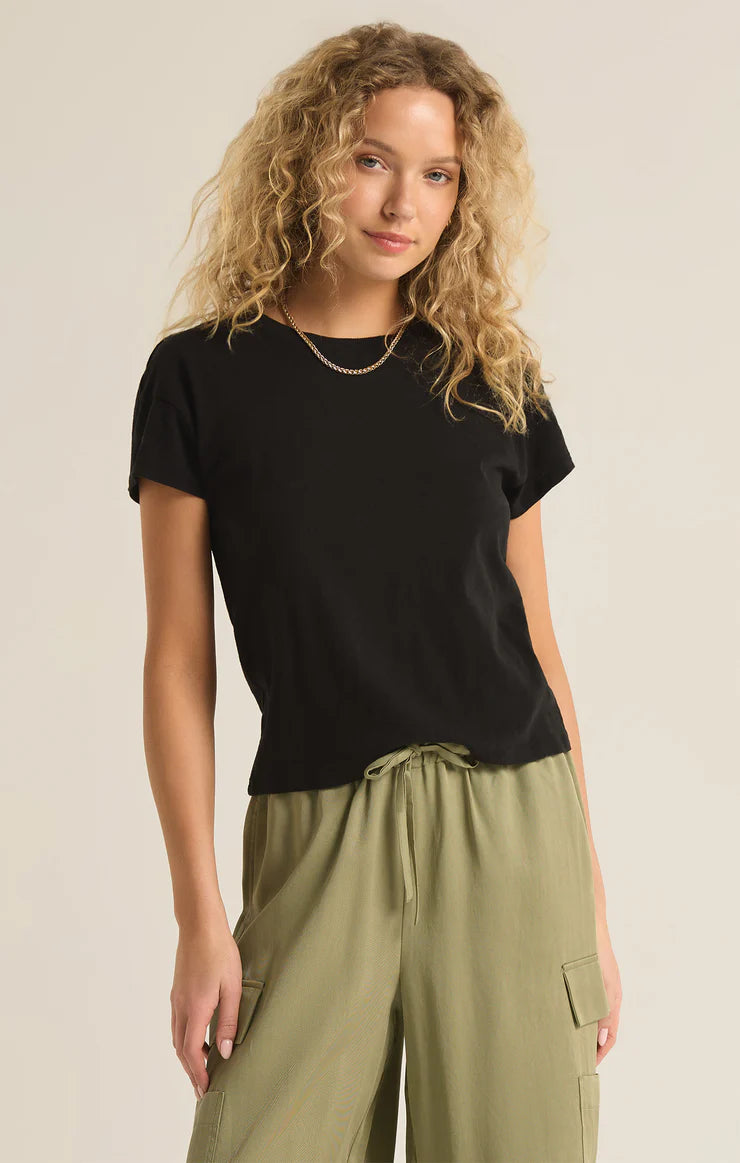 Modern Slub Tee in Black