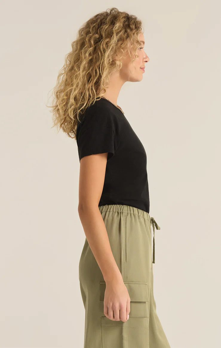 Modern Slub Tee in Black