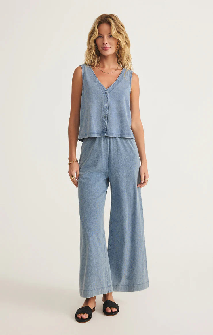 Solace Jersey Denim Top - FINAL SALE