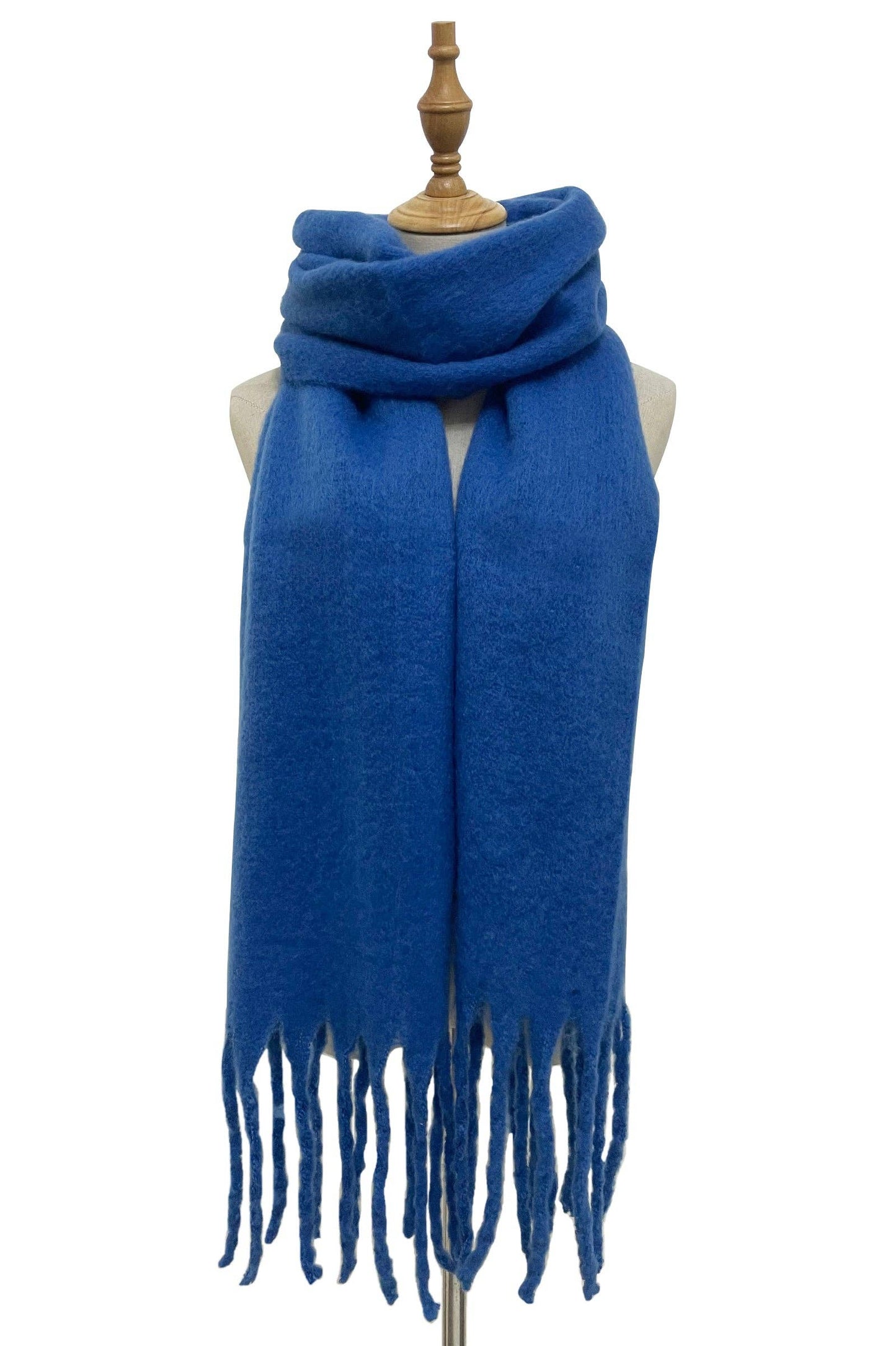 Tassel Blanket Scarf: Beige
