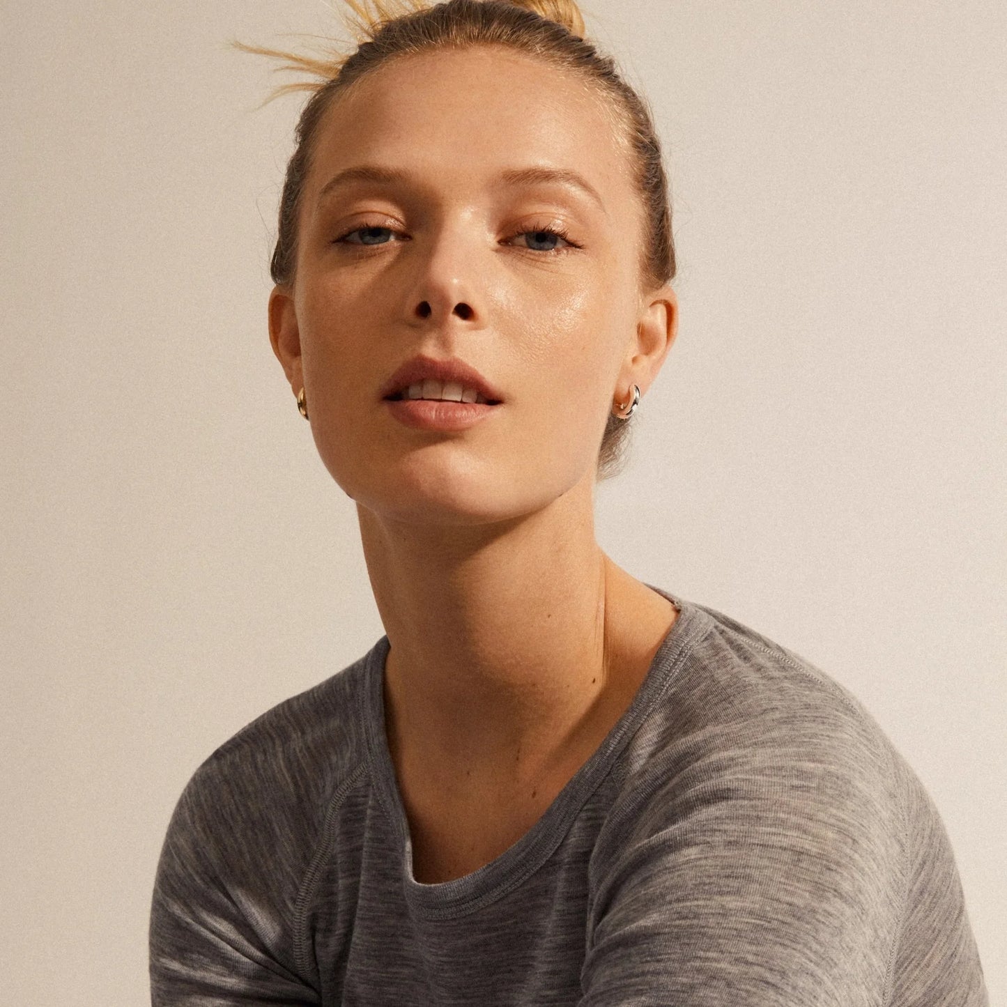 Aica Huggie Hoops in Silver