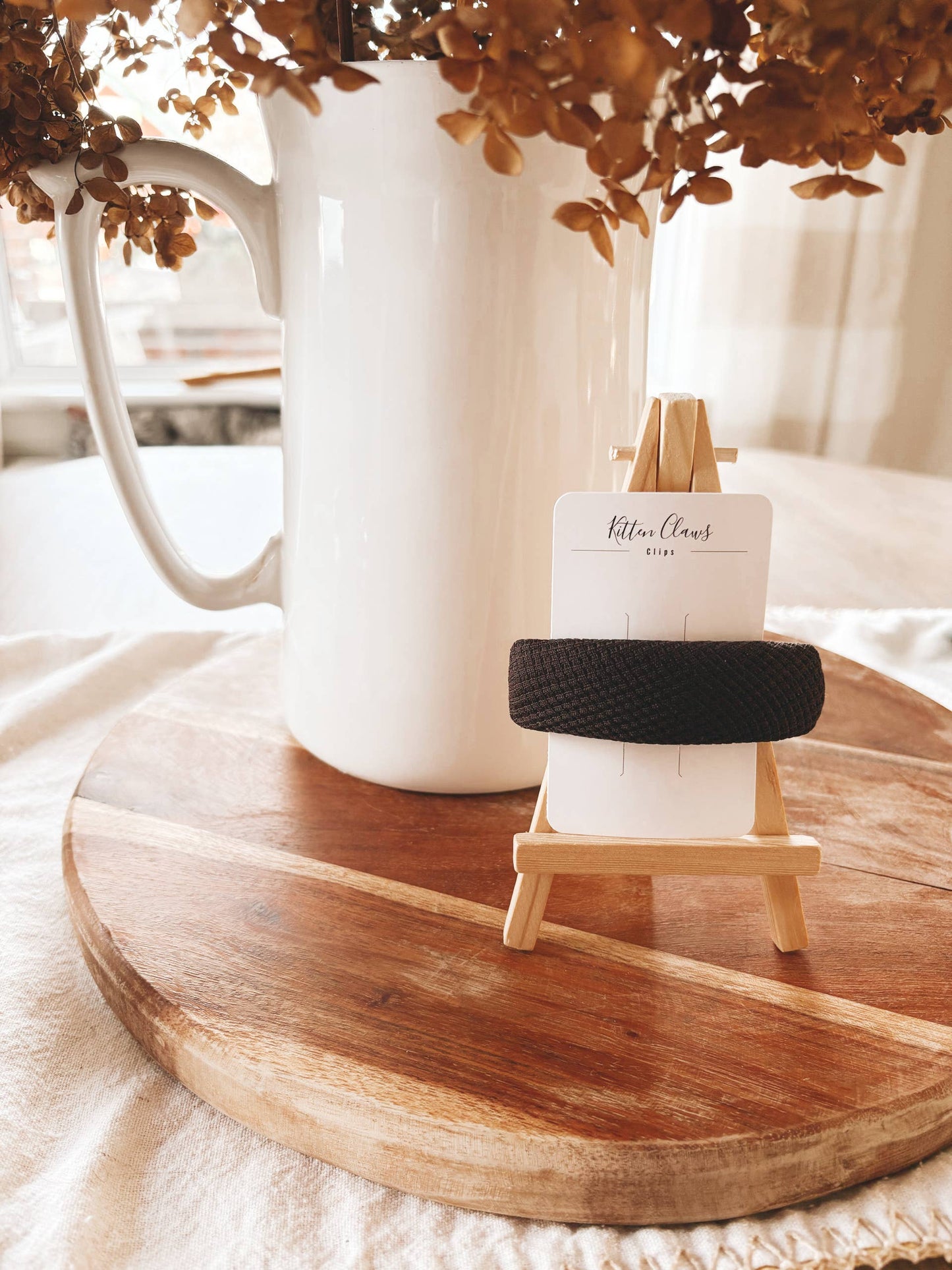 Chocolate Brown Fabric Hair Barrette Clip